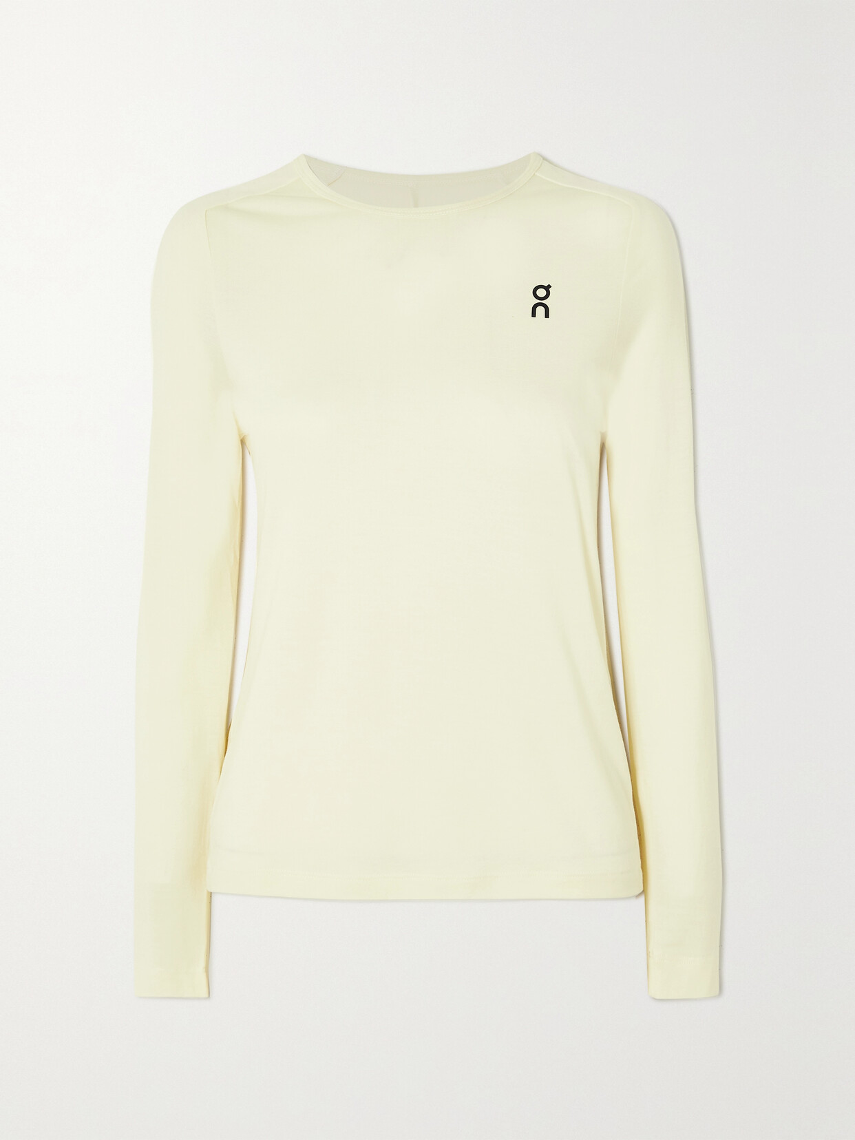 ON - Printed Merino Wool-blend Jersey Top - White