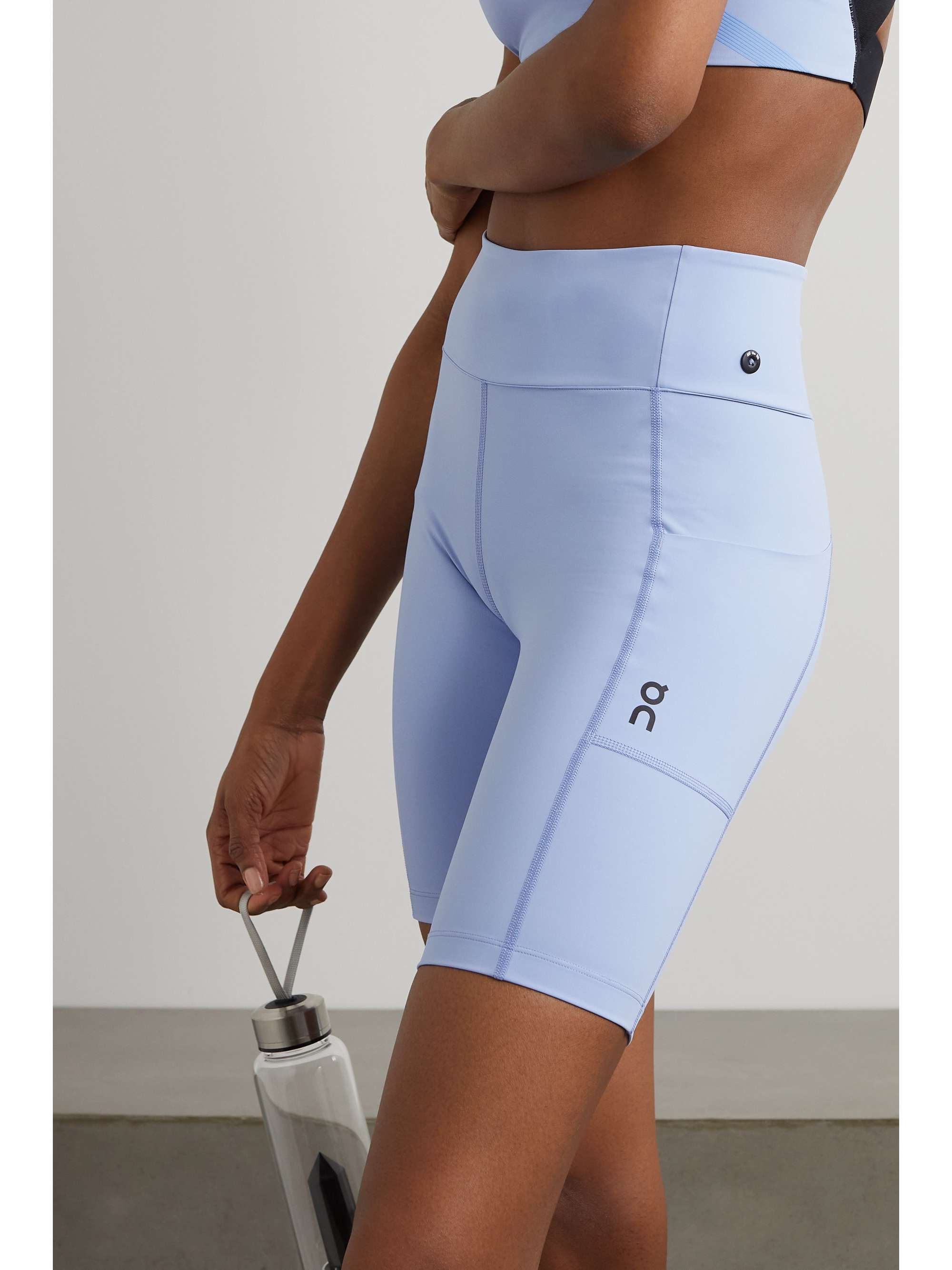 ON Active layered shell and stretch recycled-jersey shorts