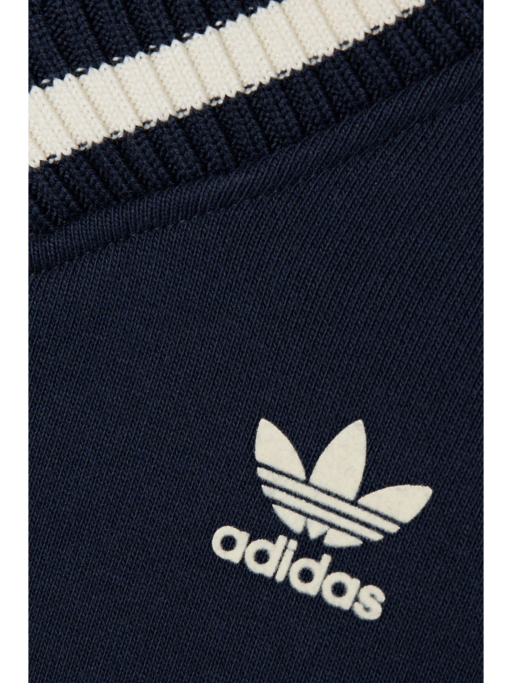 ADIDAS ORIGINALS + Sporty & Rich flocked cottonjersey sweatshirt NET