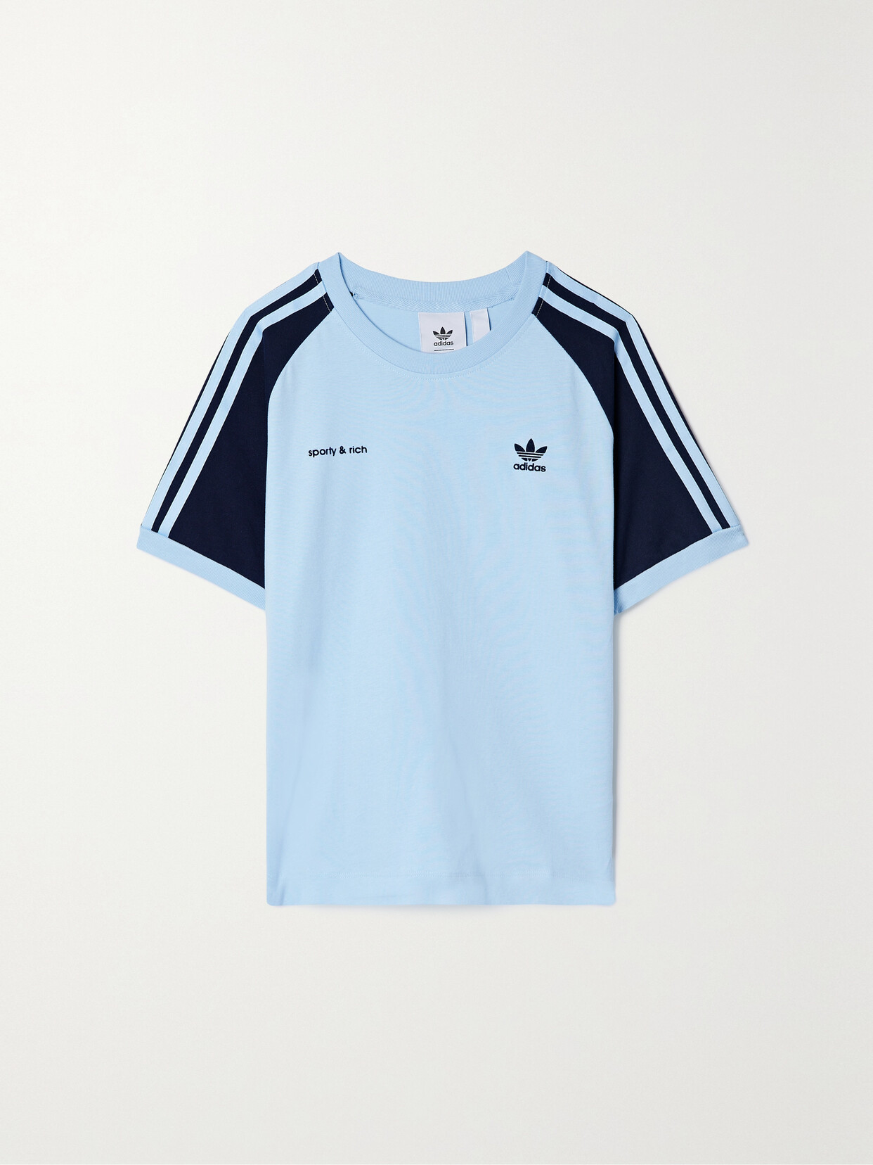 adidas Originals - + Sporty & Rich Two-tone Cotton-jersey T-shirt - Blue