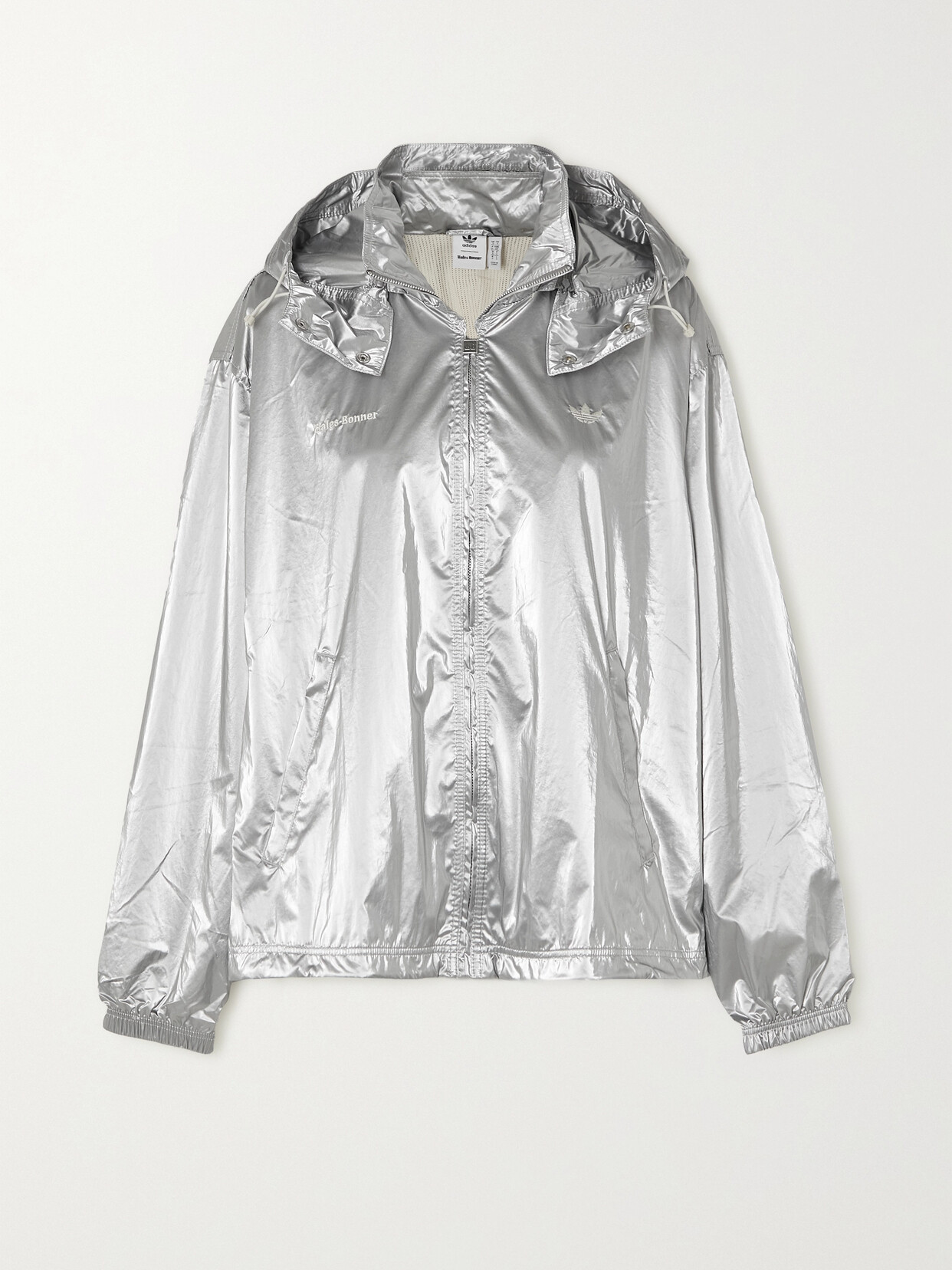 adidas Originals - + Wales Bonner Hooded Metallic Recycled-shell Jacket - Silver