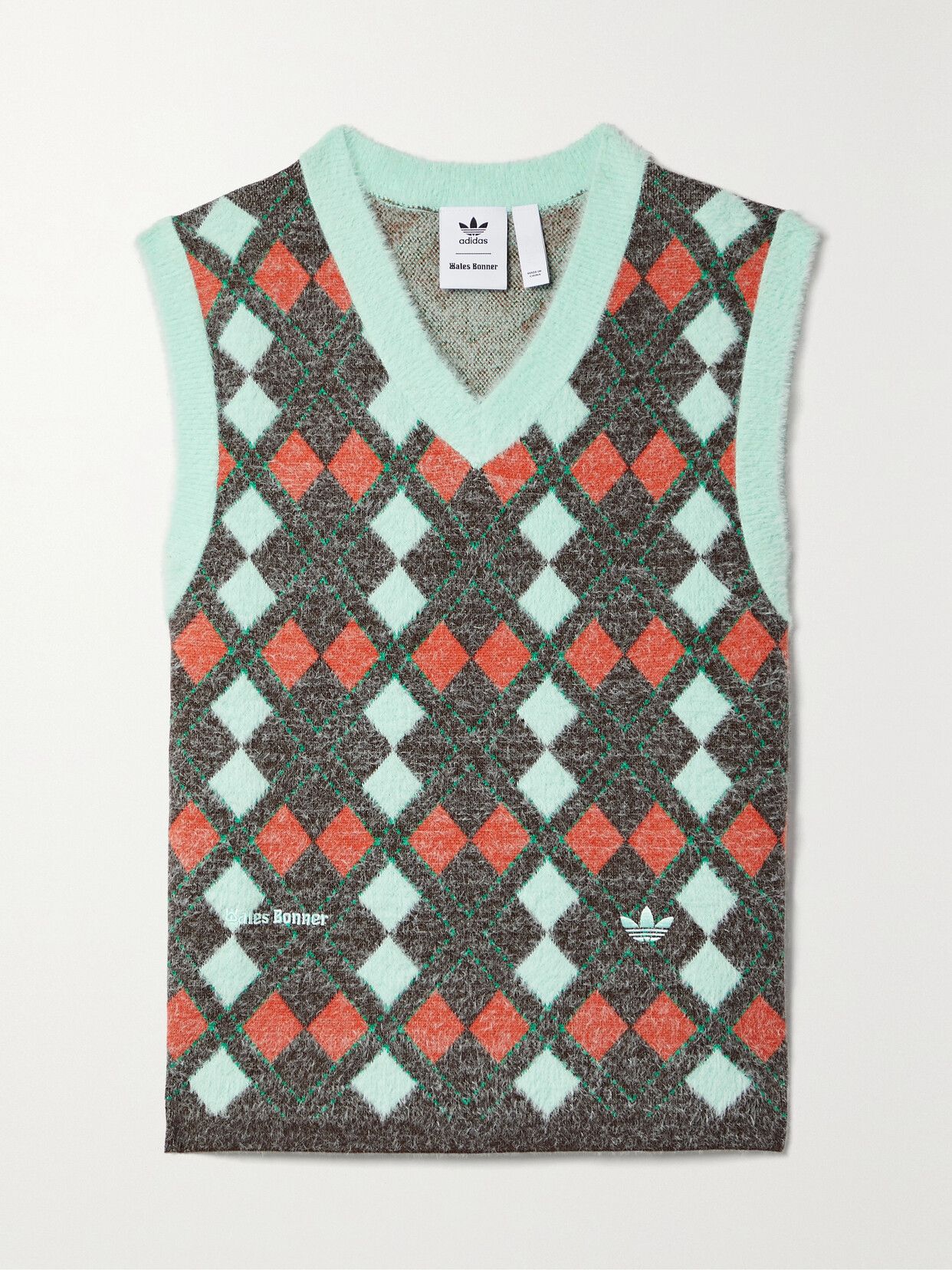 adidas Originals - + Wales Bonner Argyle Brushed Recycled Intarsia-knit Vest - Multi