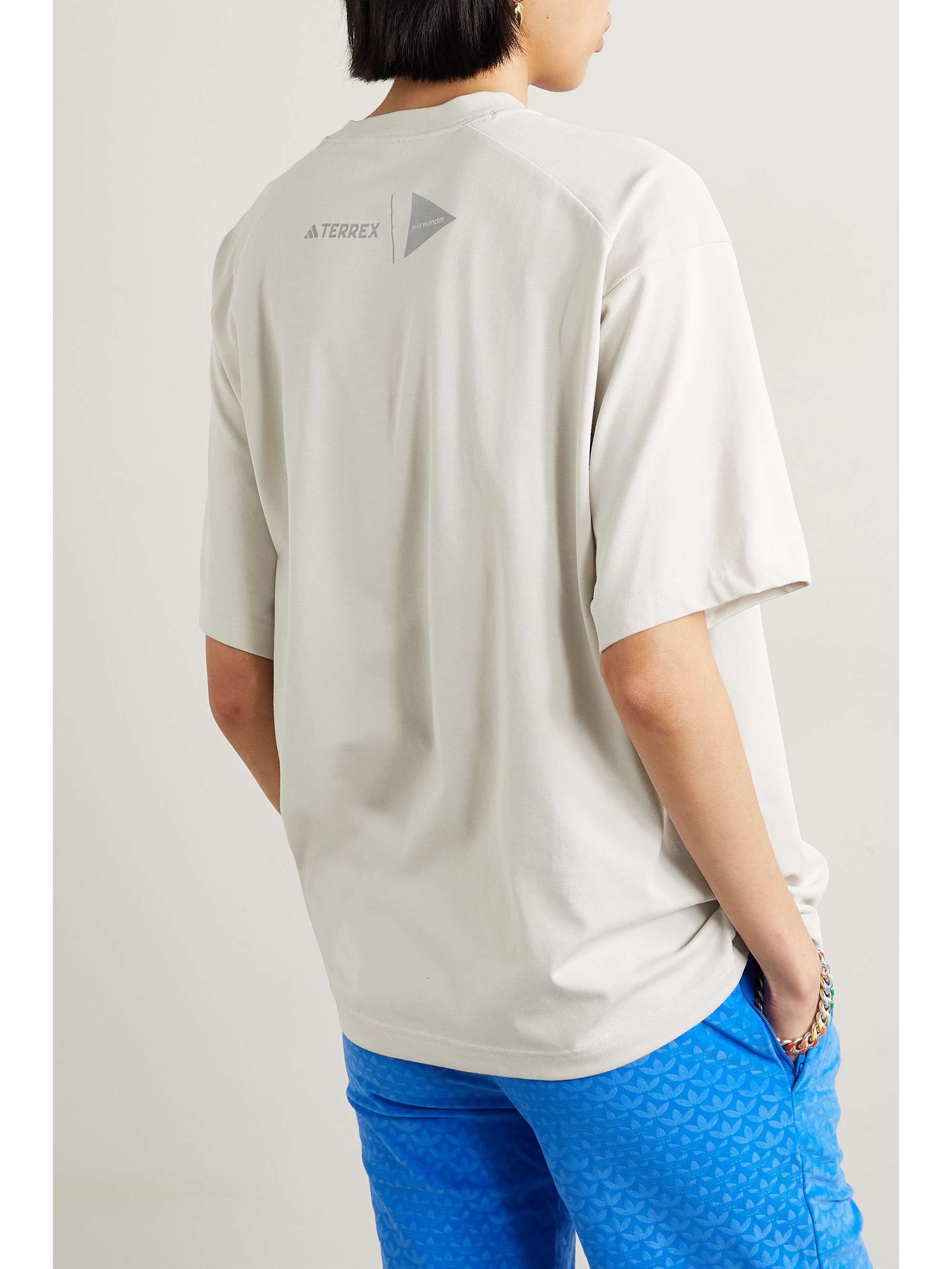 ADIDAS ORIGINALS + And Wander Terrex oversized printed cotton-blend jersey T-shirt