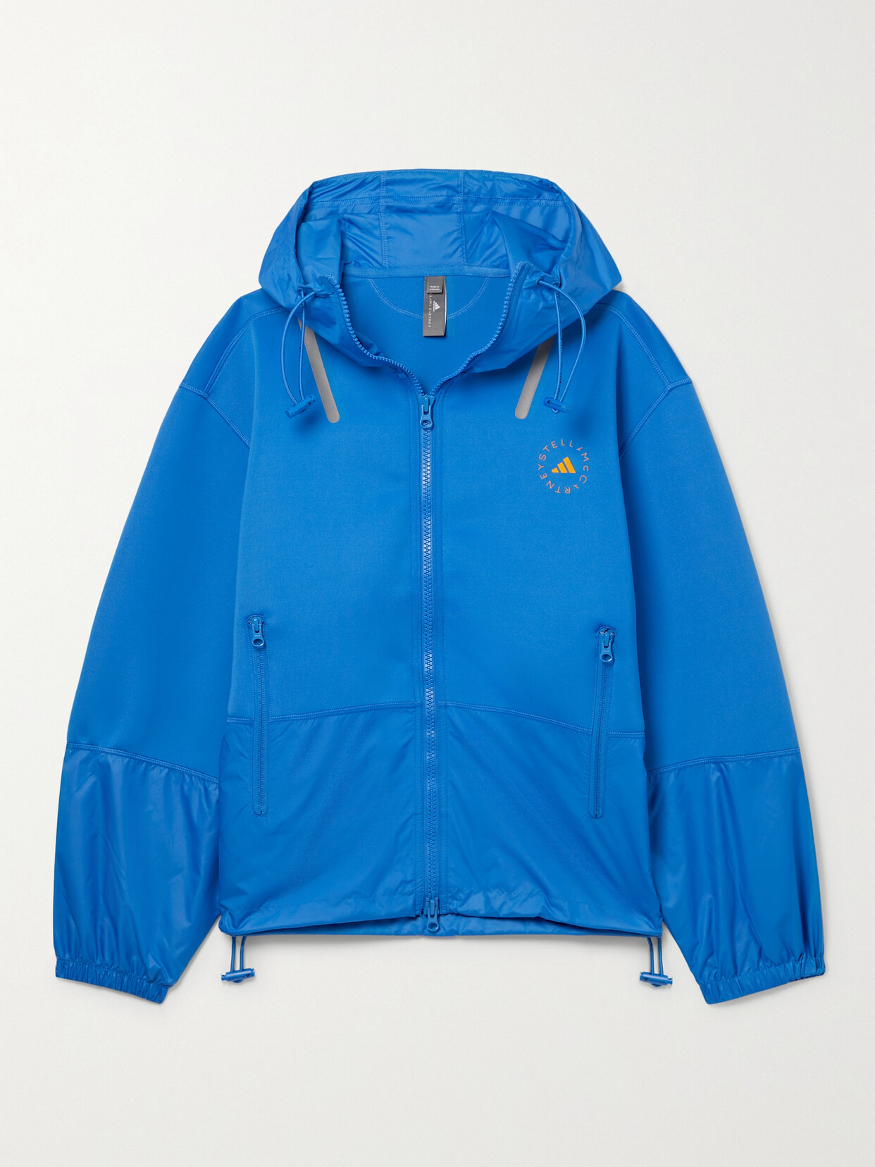 adidas by Stella McCartney Truepace Printed Shell And Recycled Stretch-scuba Hoodie