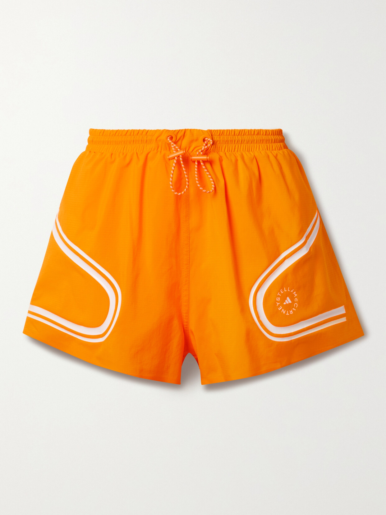 adidas by Stella McCartney - Truepace Printed Recycled-ripstop Shorts - Orange