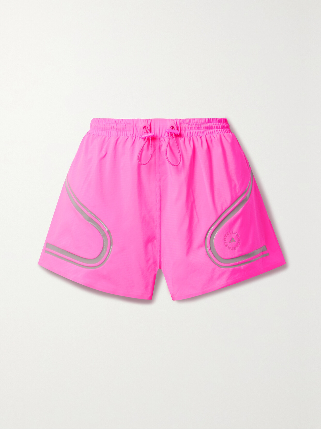 adidas by Stella McCartney - Truepace Printed Recycled-ripstop Shorts - Pink