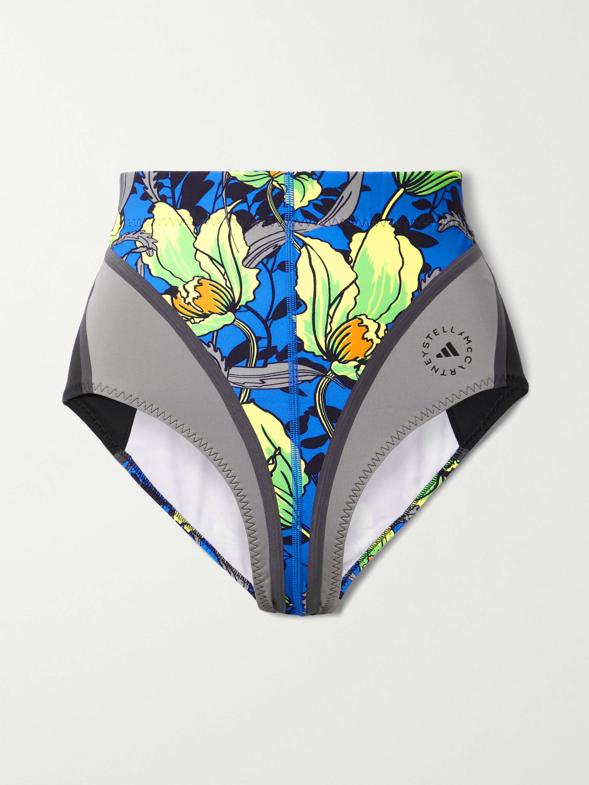 Nietje Pompeii adelaar ADIDAS BY STELLA MCCARTNEY TrueNature paneled floral-print bikini briefs |  NET-A-PORTER