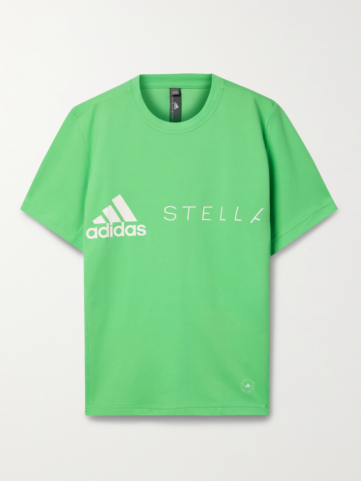 adidas by Stella McCartney - Oversized Printed Organic Cotton-blend Jersey T-shirt - Green