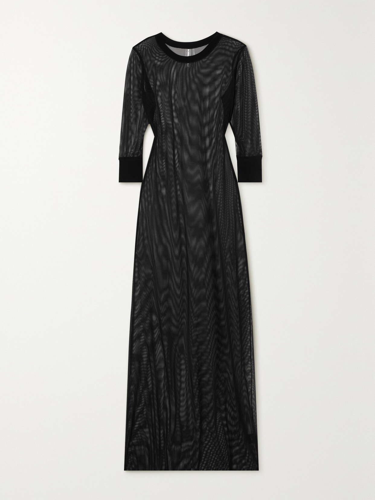 Norma Kamali Stretch-mesh Maxi Dress In Black