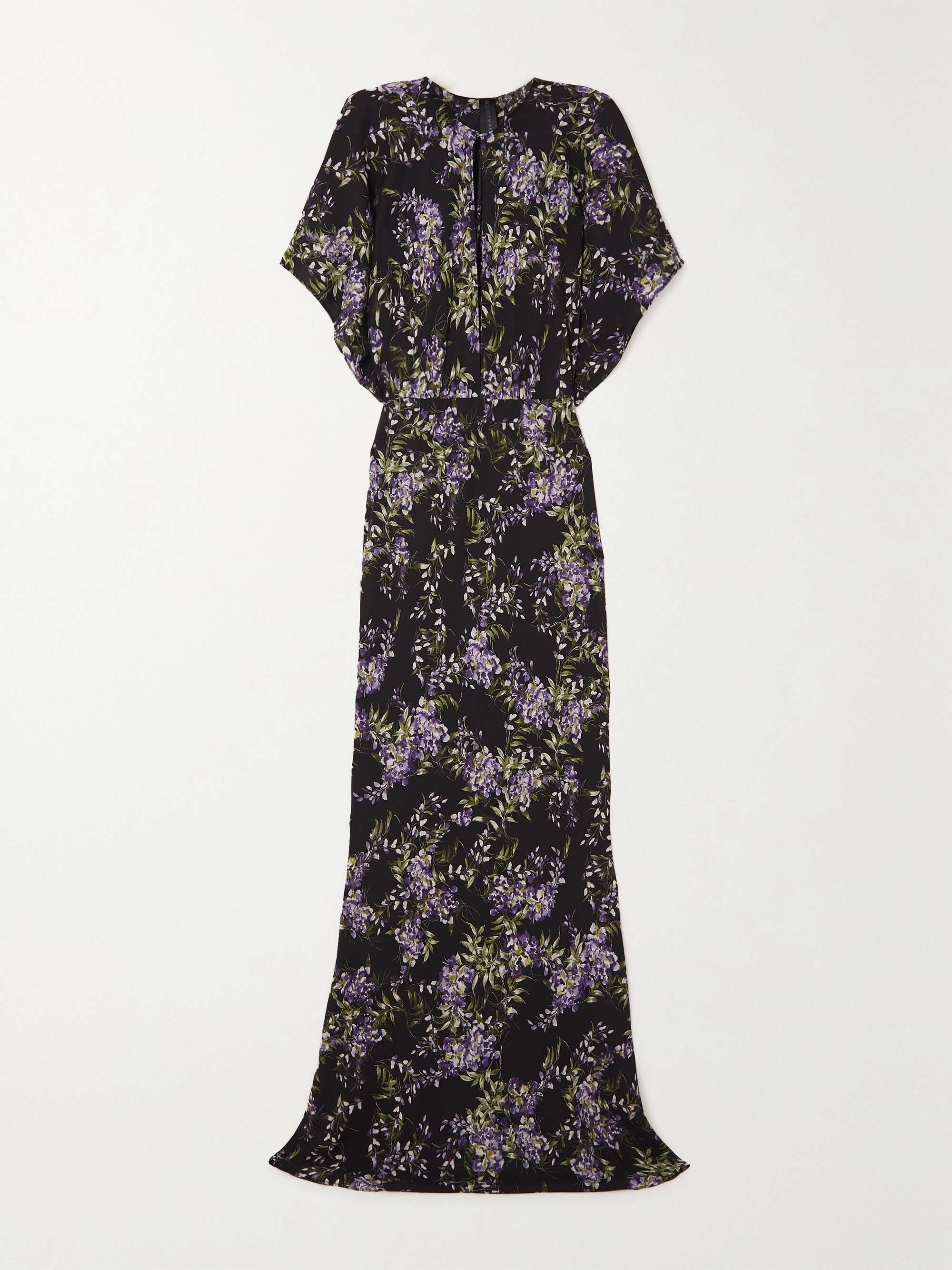 NORMA KAMALI Obie cutout floral-print georgette gown | NET-A-PORTER