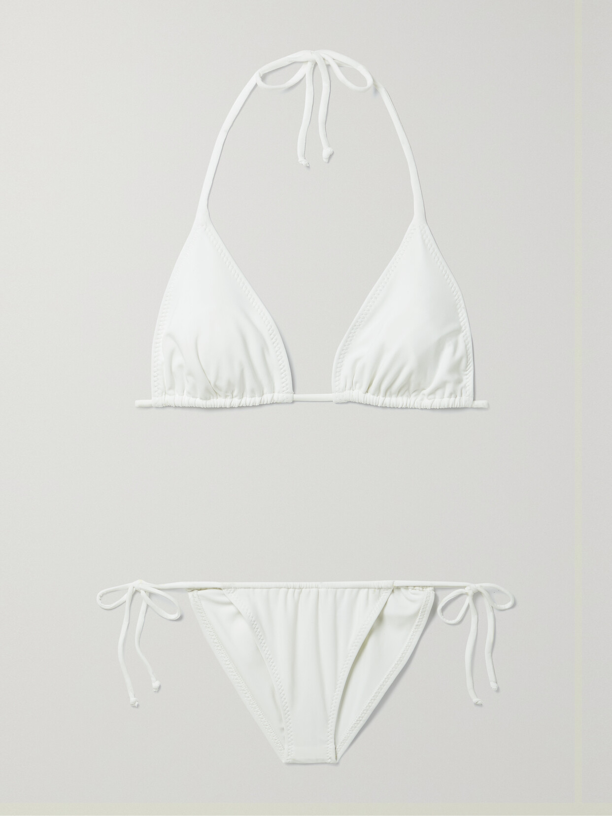 Norma Kamali - String Triangle Bikini - White