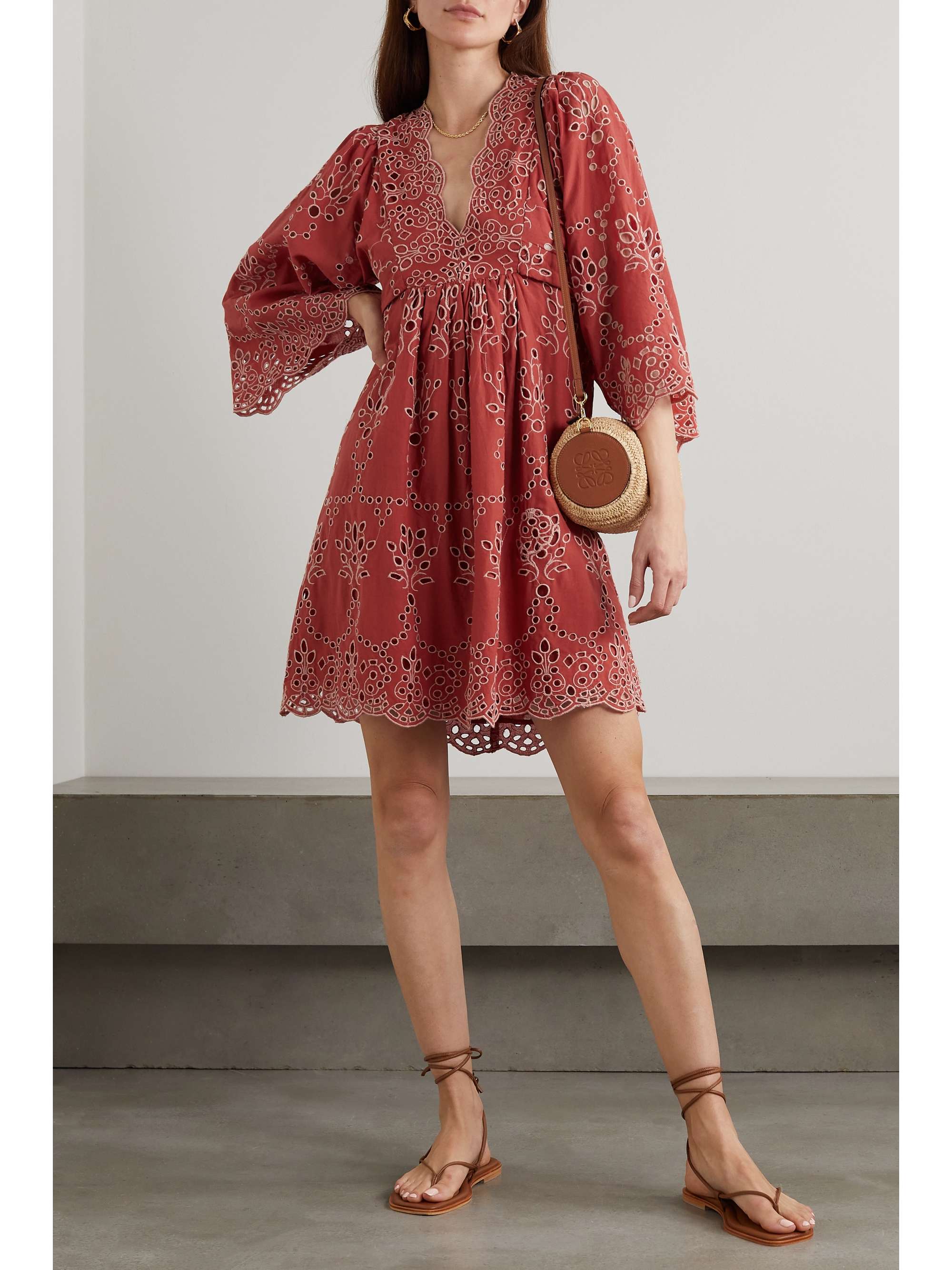 Broderie anglaise cotton dress sale