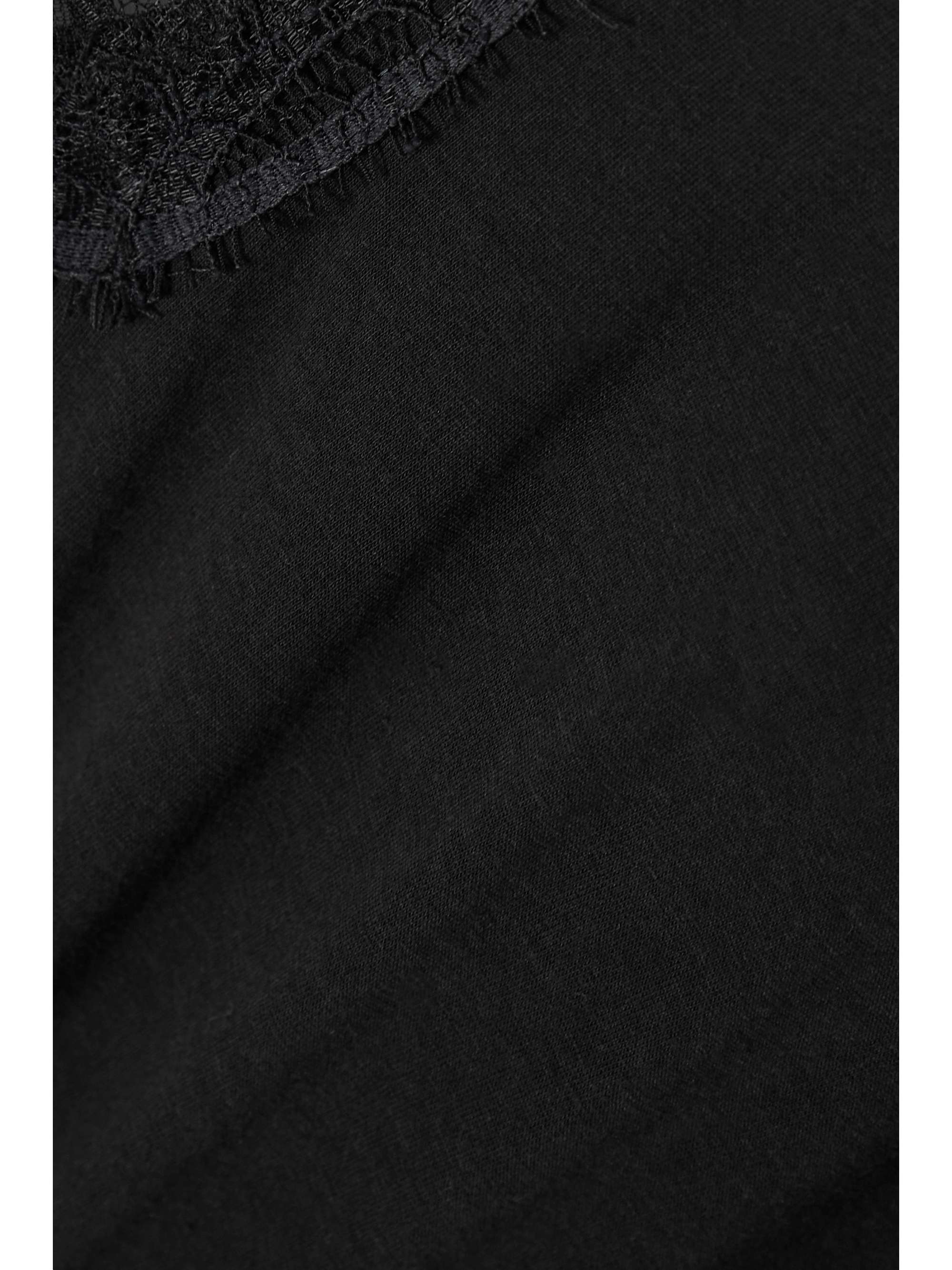 SKIN + NET SUSTAIN Leavers lace-trimmed organic Pima cotton-jersey nightdress