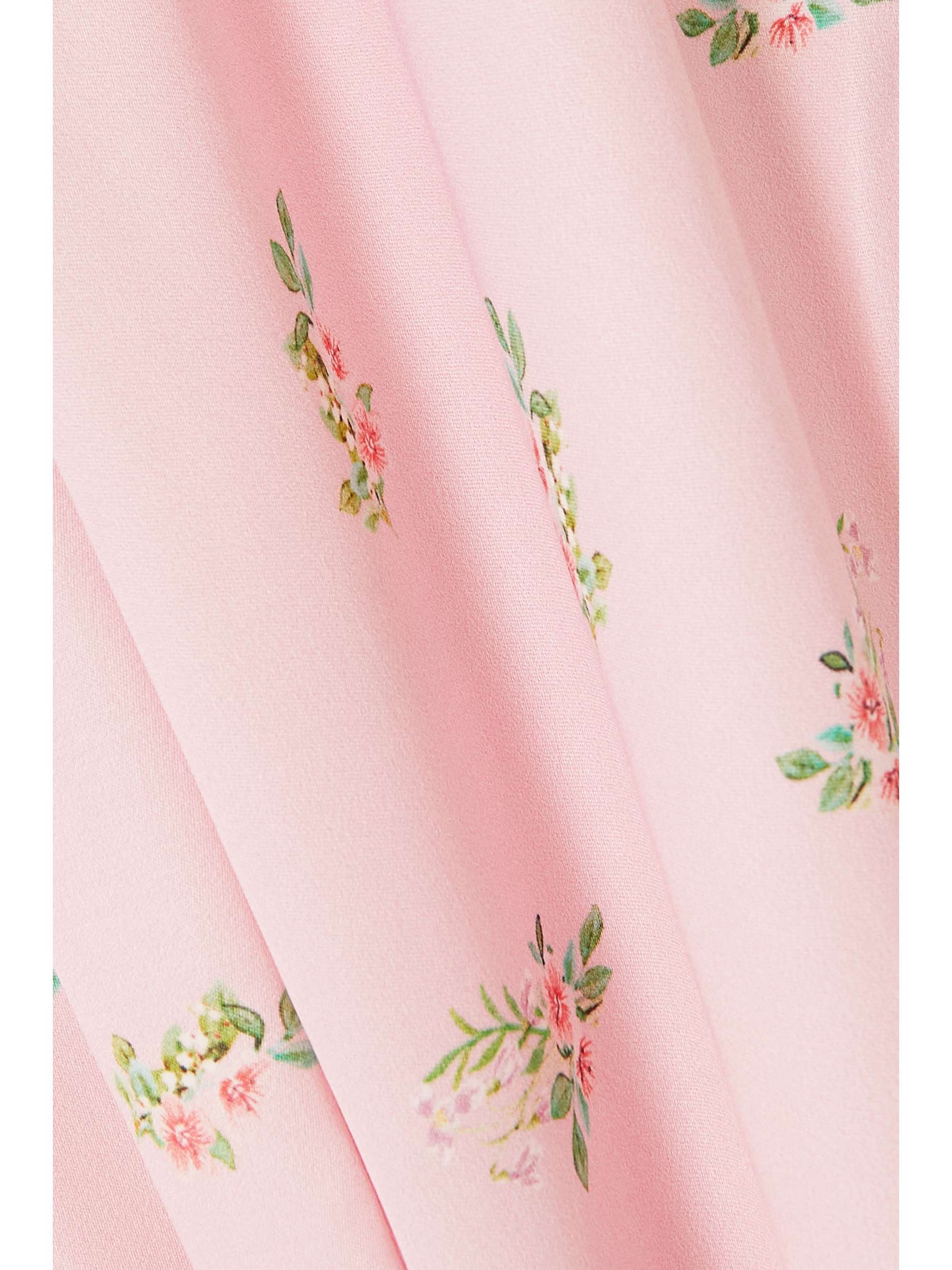 SLEEPER Blossom floral-print satin pants