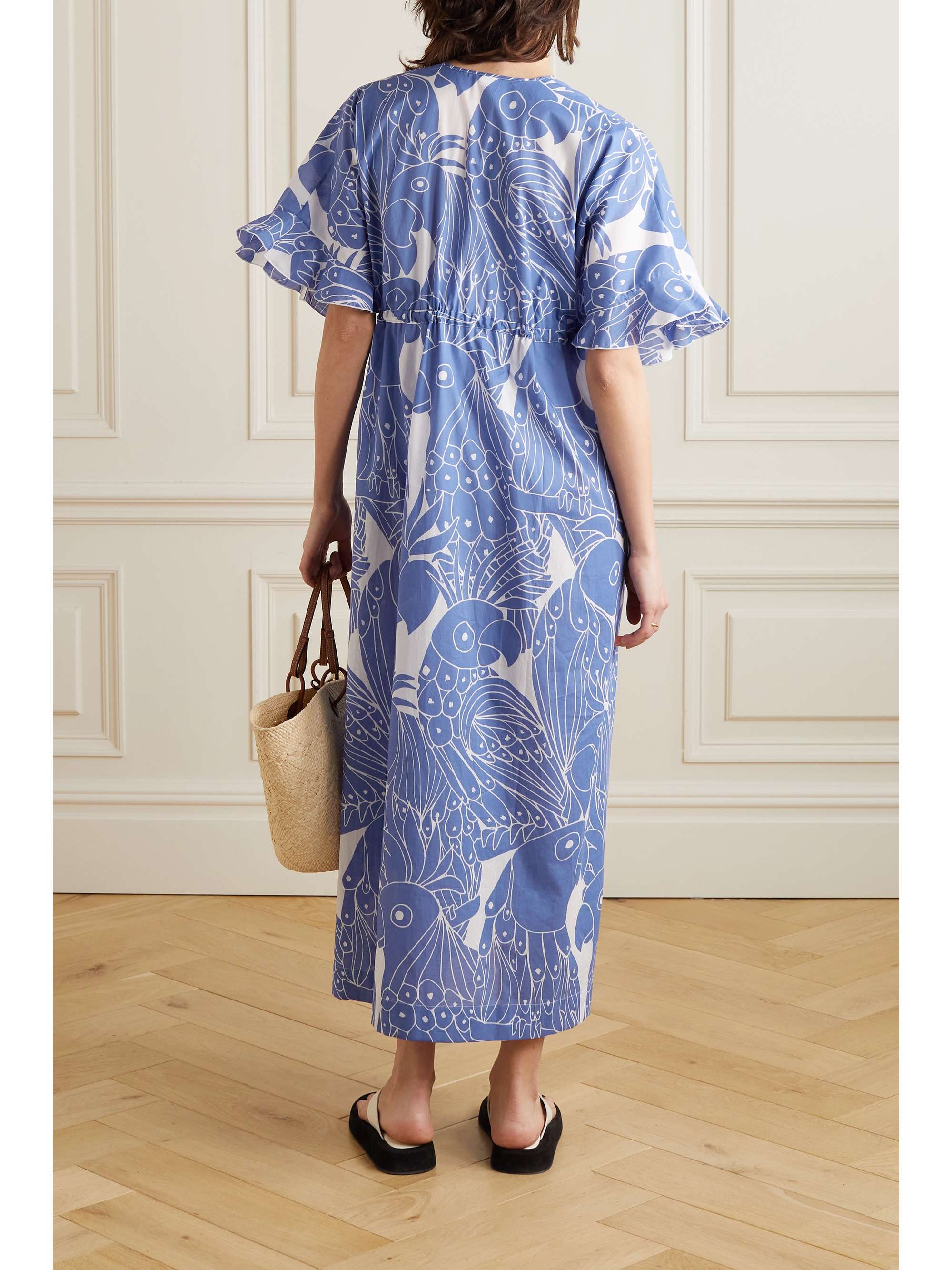 ERES Jujube printed cotton-poplin coverup