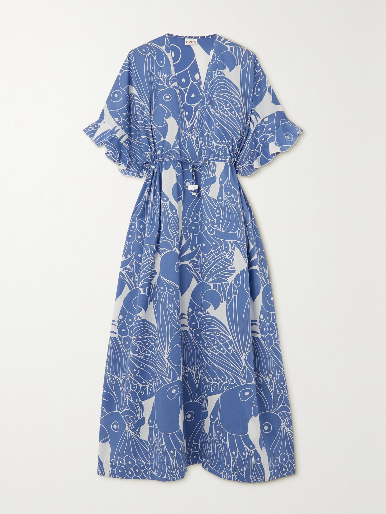 Eres Jujube Printed Cotton-poplin Coverup - Blue