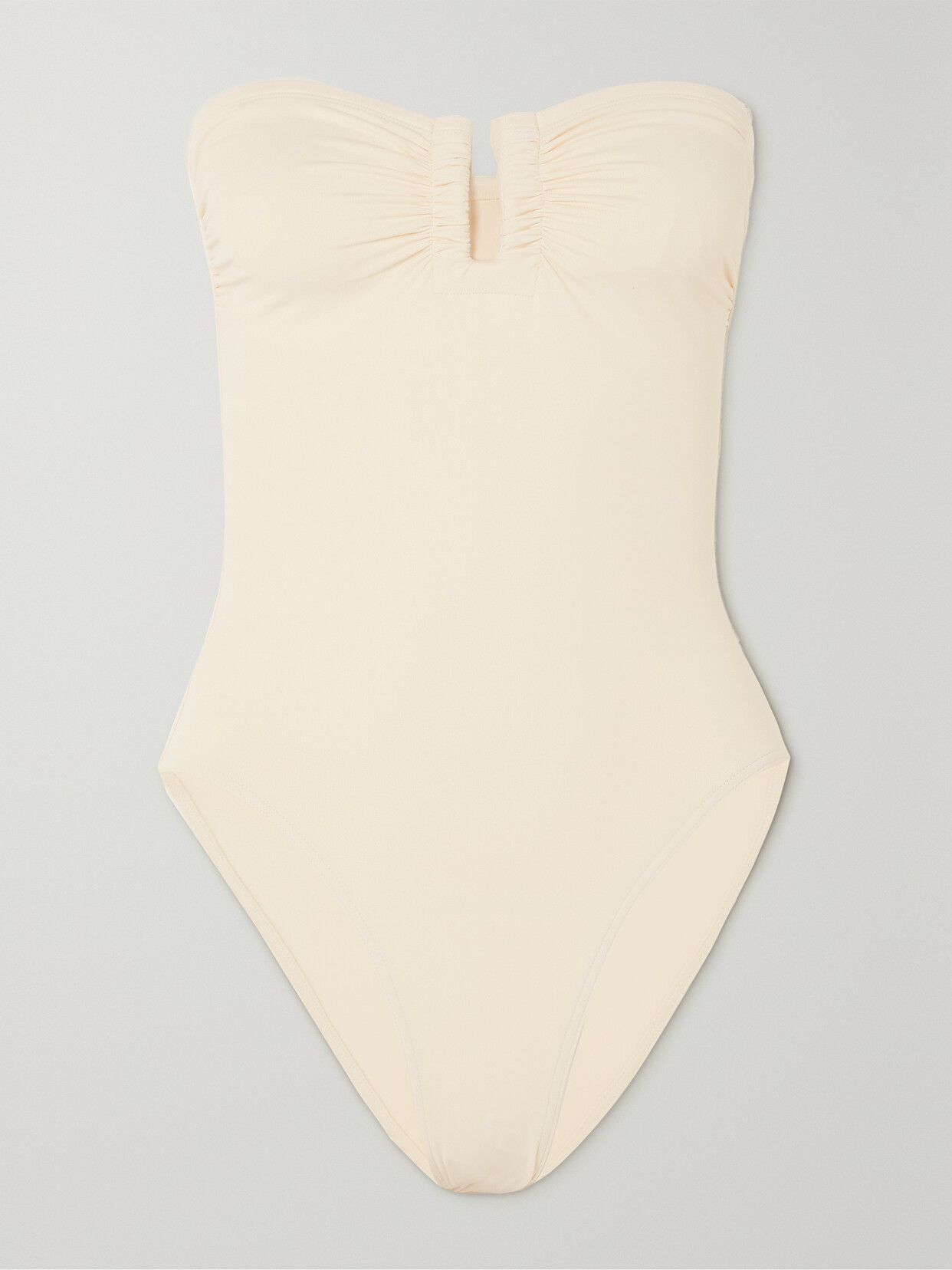 Eres Les Essentiels Cassiopée Bandeau Swimsuit In Ecru