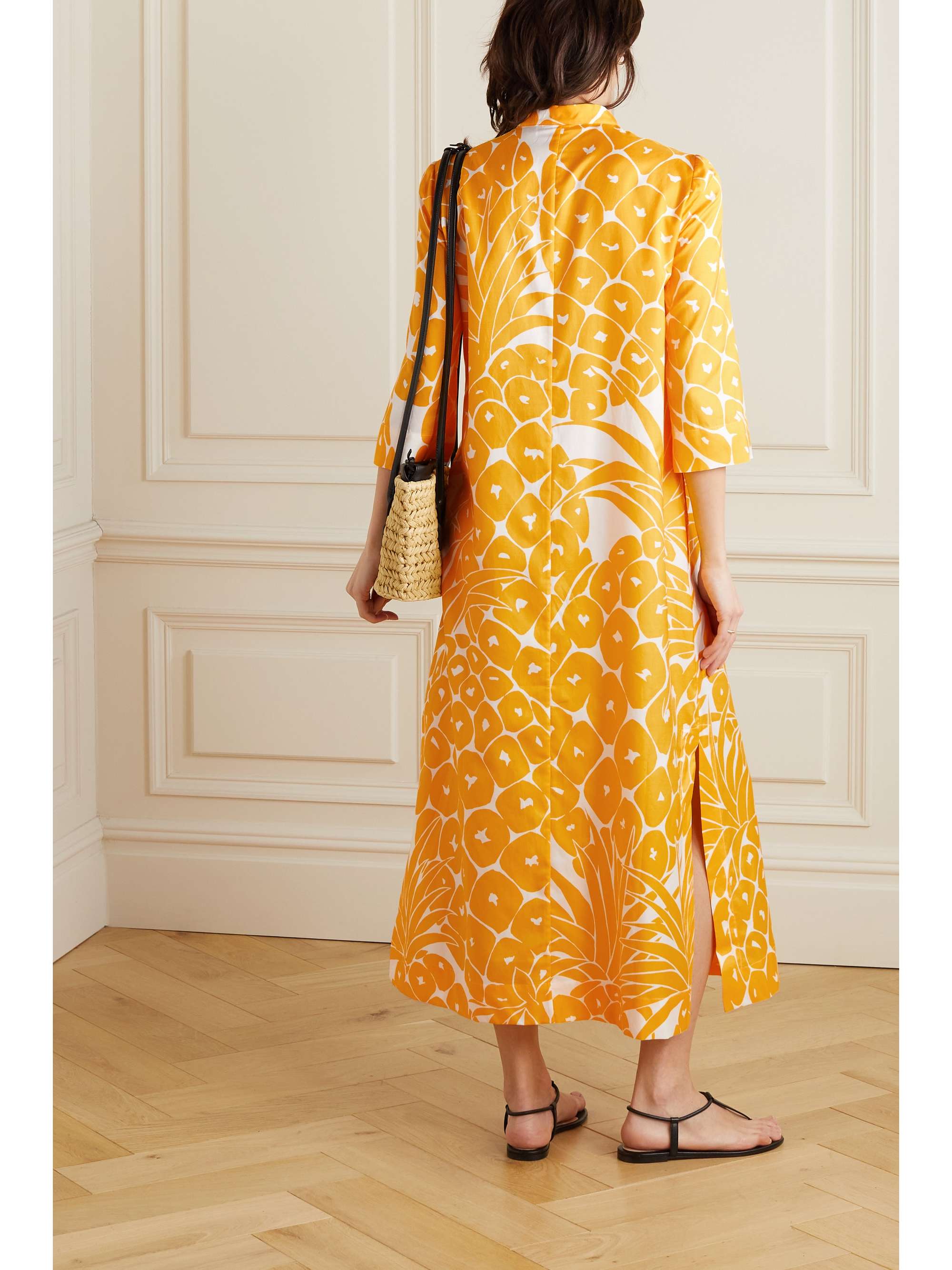 ERES Sucrée printed cotton and silk-blend twill kaftan