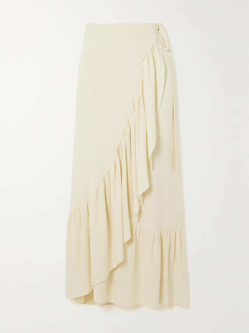 Eres Julia Ruffled Stretch-twill Pareo