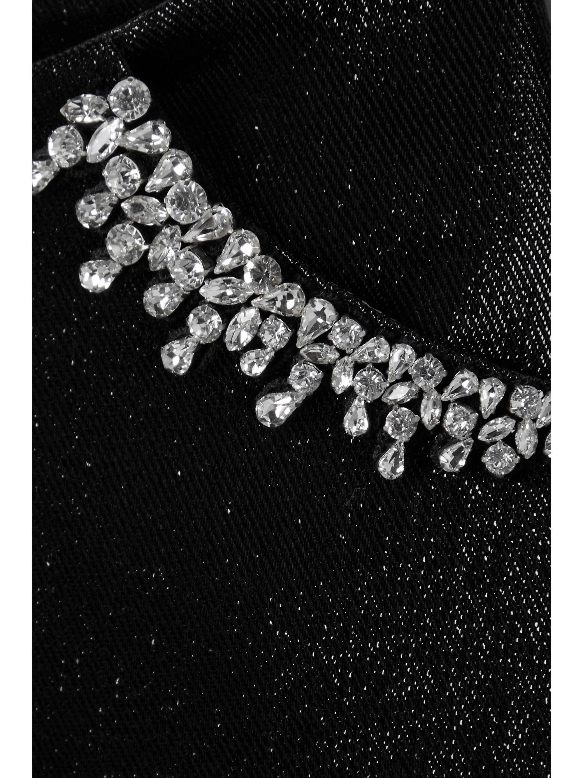 MISS SOHEE + The Vanguard crystal-embellished lamé mini skirt
