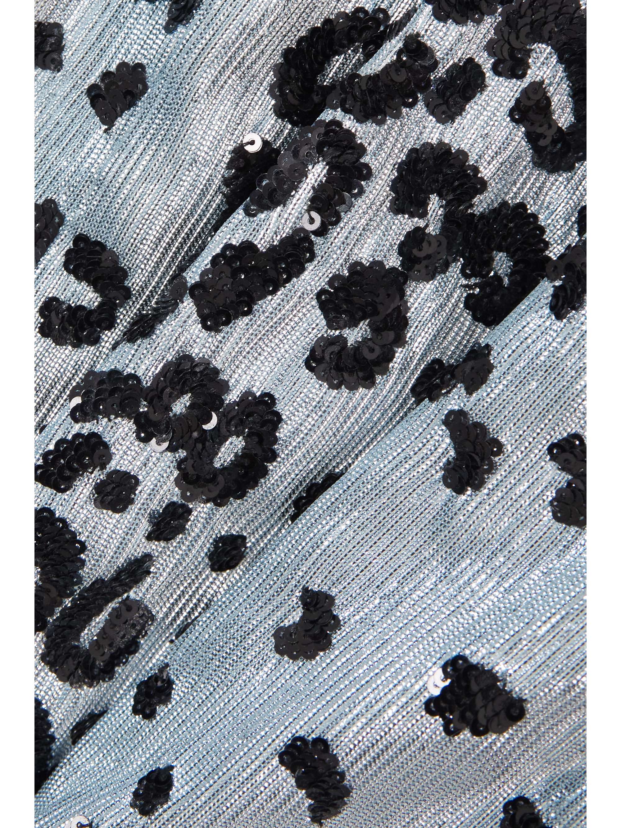 MISS SOHEE Crystal and sequin-embellished lamé mini dress