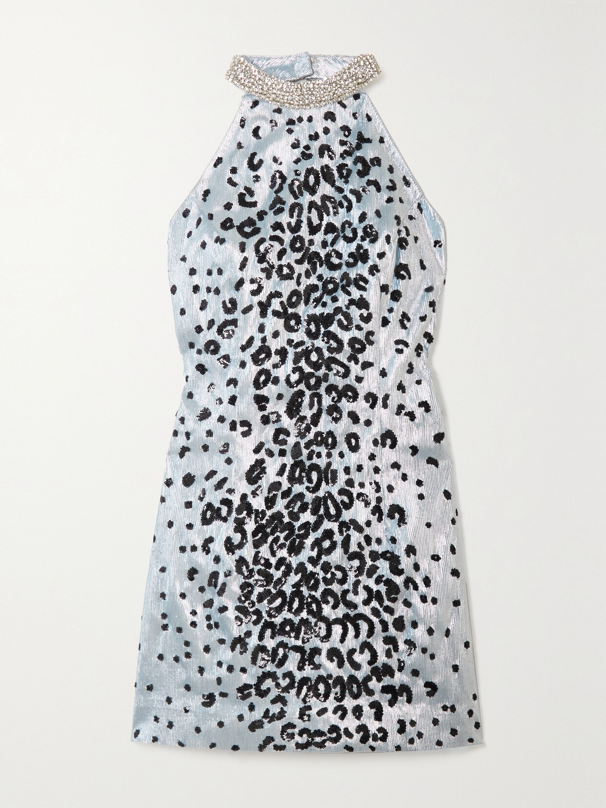 Miss Sohee Crystal And Sequin-embellished Lamé Mini Dress