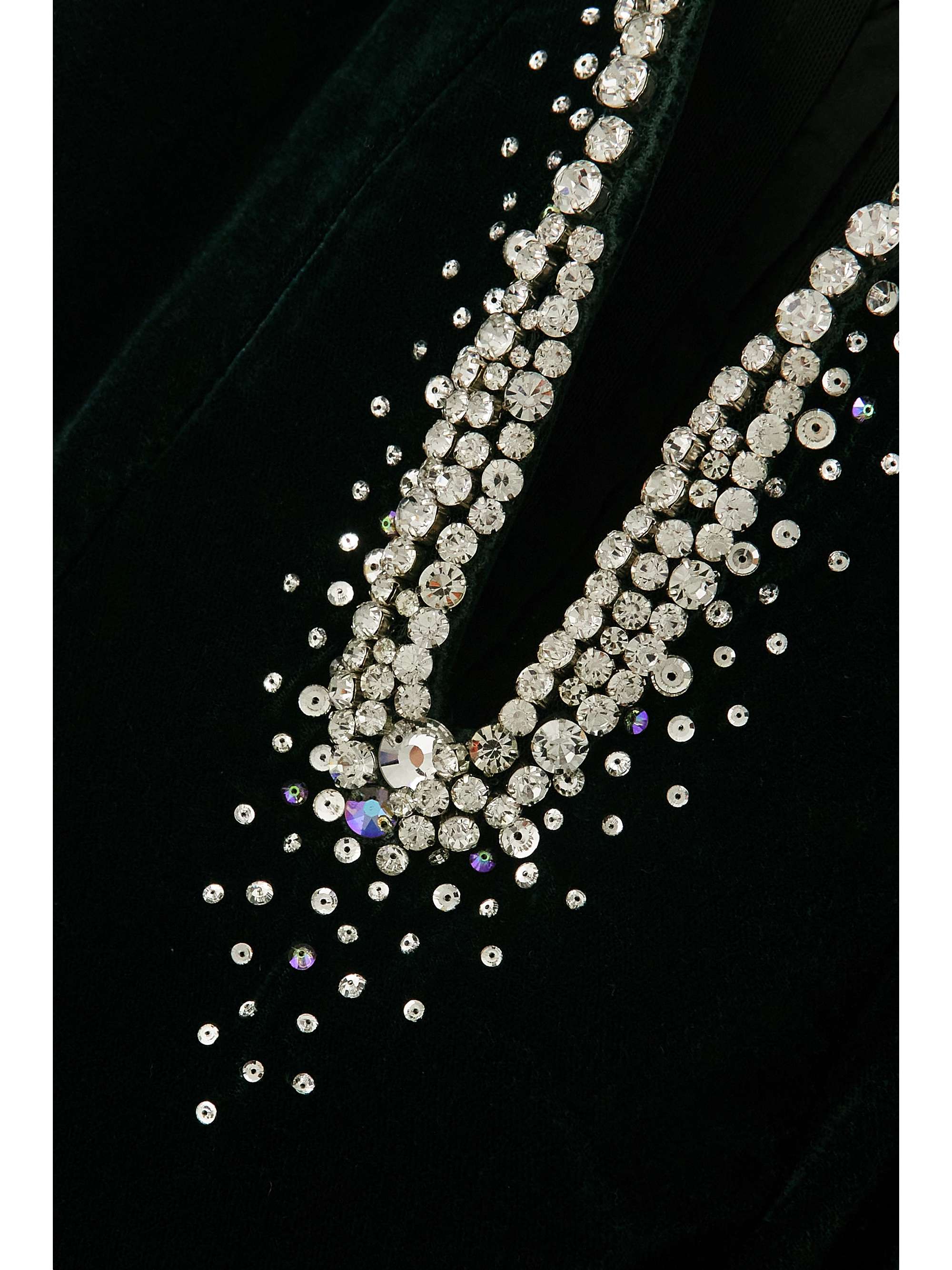 MISS SOHEE + The Vanguard crystal-embellished cutout stretch-velvet gown