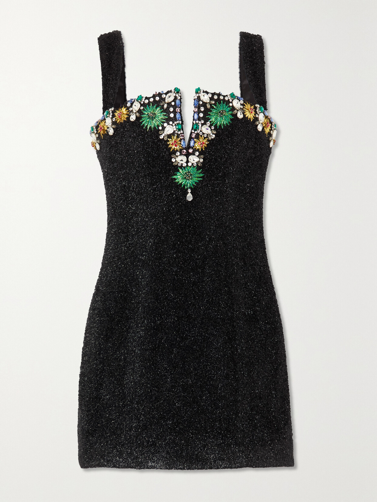 Miss Sohee + The Vanguard Sequin-embellished Crepe Mini Dress In Black
