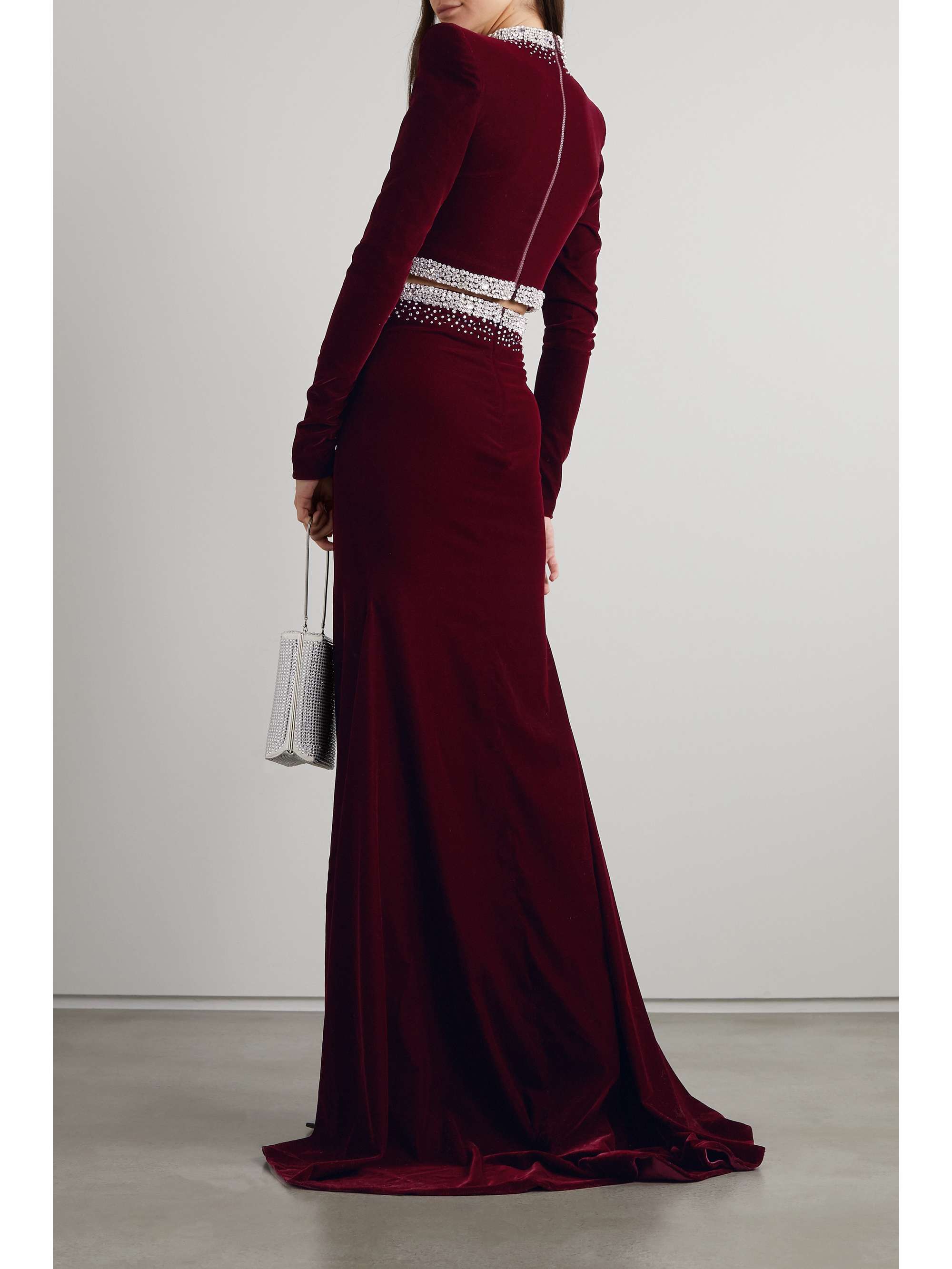 MISS SOHEE + The Vanguard crystal-embellished silk top and maxi skirt set