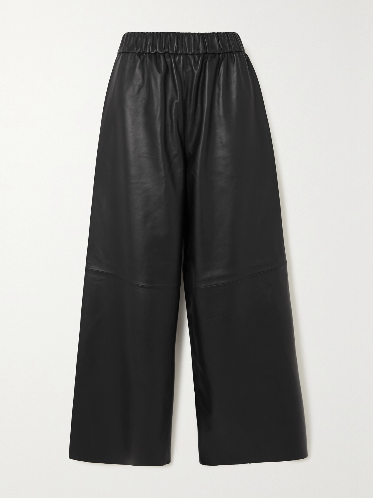 THE FRANKIE SHOP - Sydney Leather Wide-leg Pants - Black