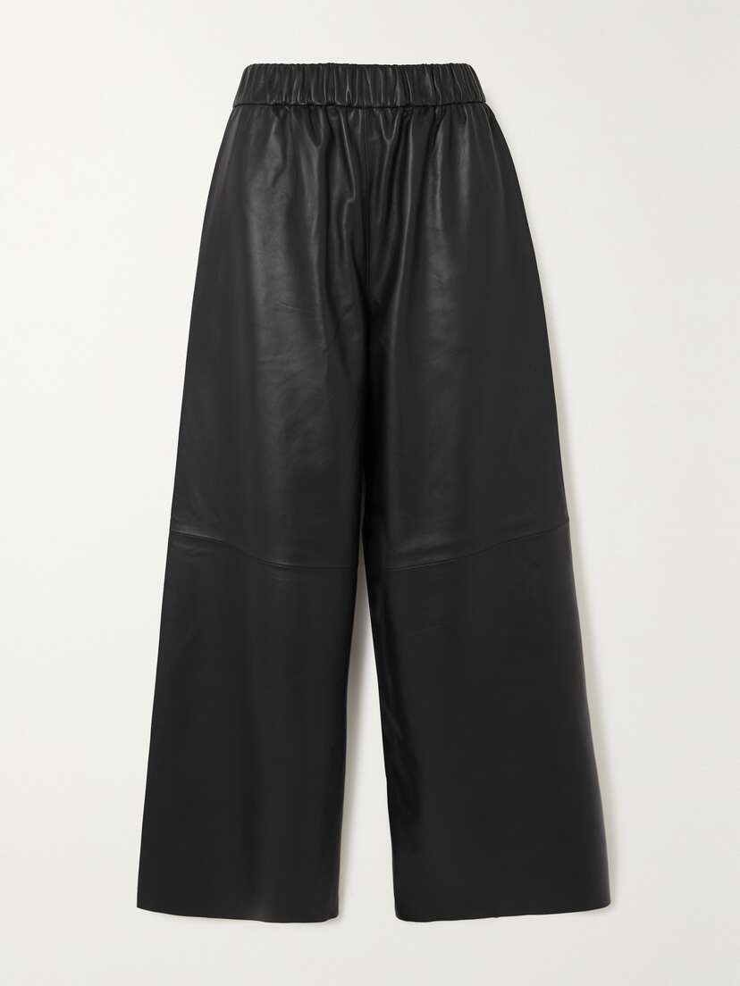 The Frankie Shop Sydney Leather Wide-leg Pants
