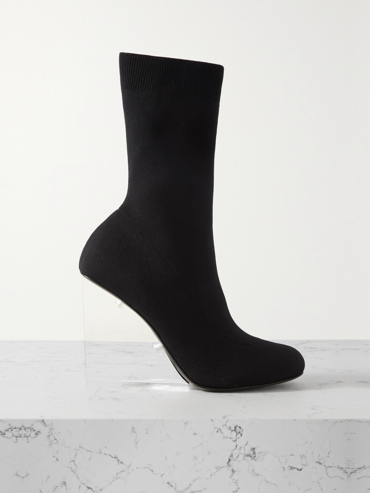 Alexander McQueen - Stretch-knit Sock Boots - Black