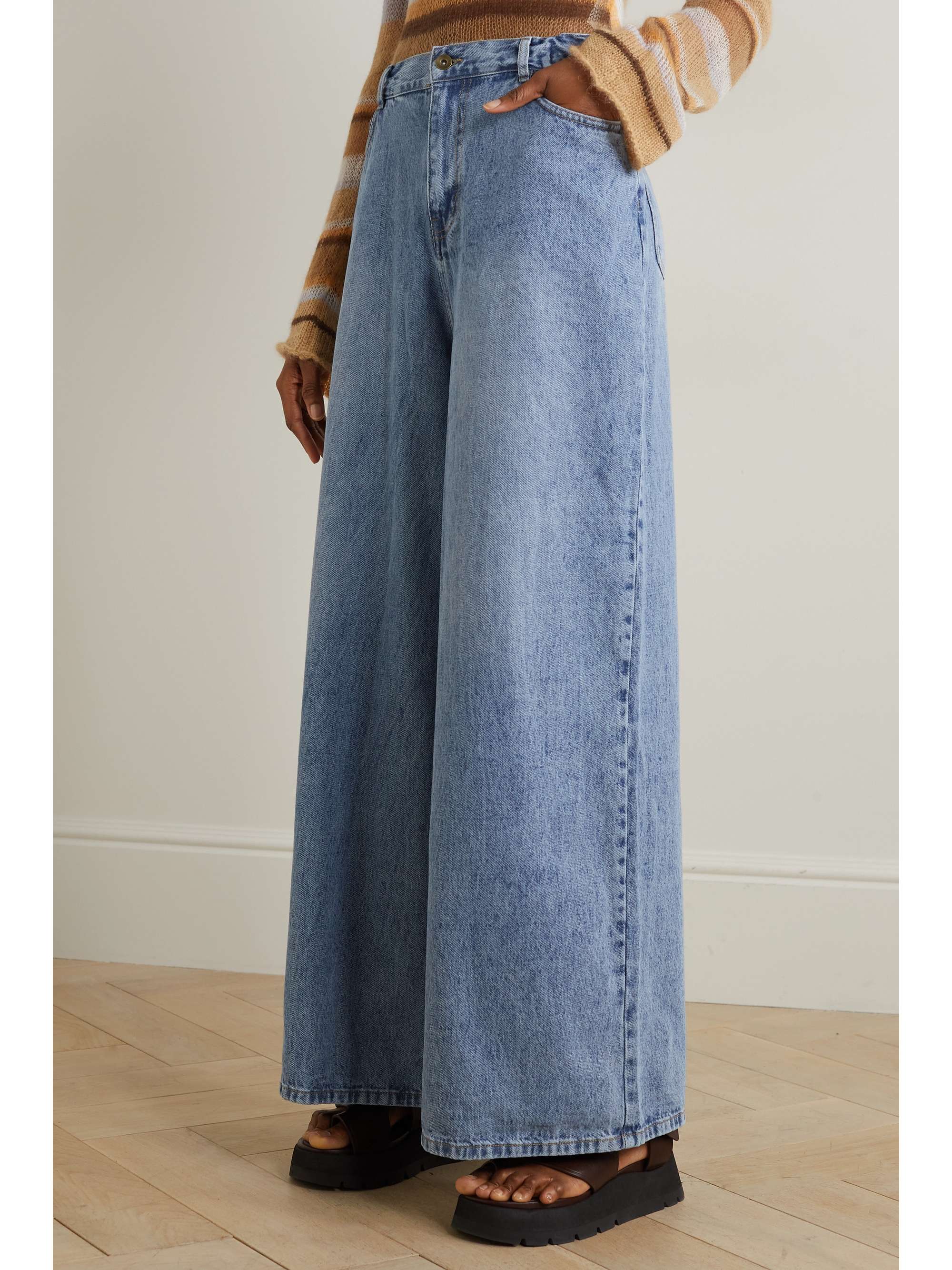 THE FRANKIE SHOP Sasha high-rise wide-leg jeans | NET-A-PORTER