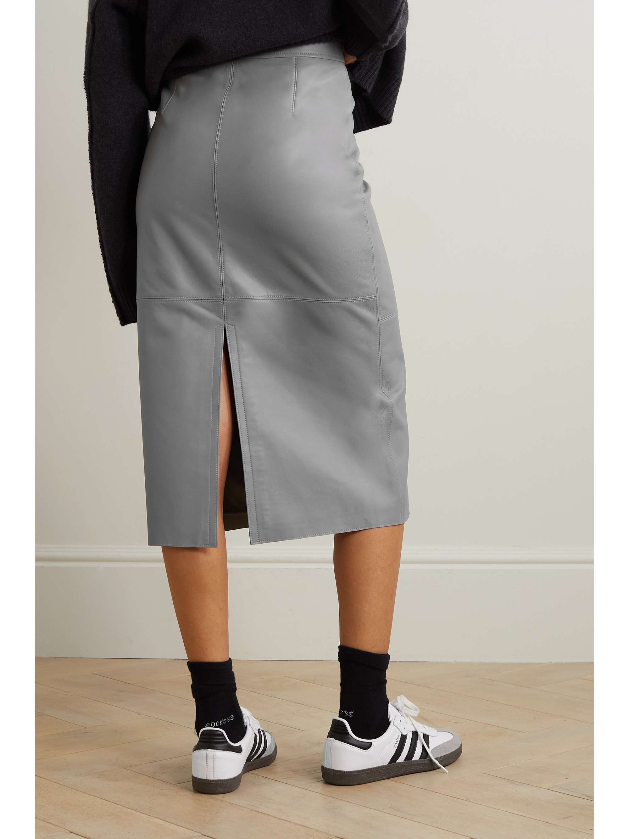 THE FRANKIE SHOP Heather paneled leather skirt NETAPORTER