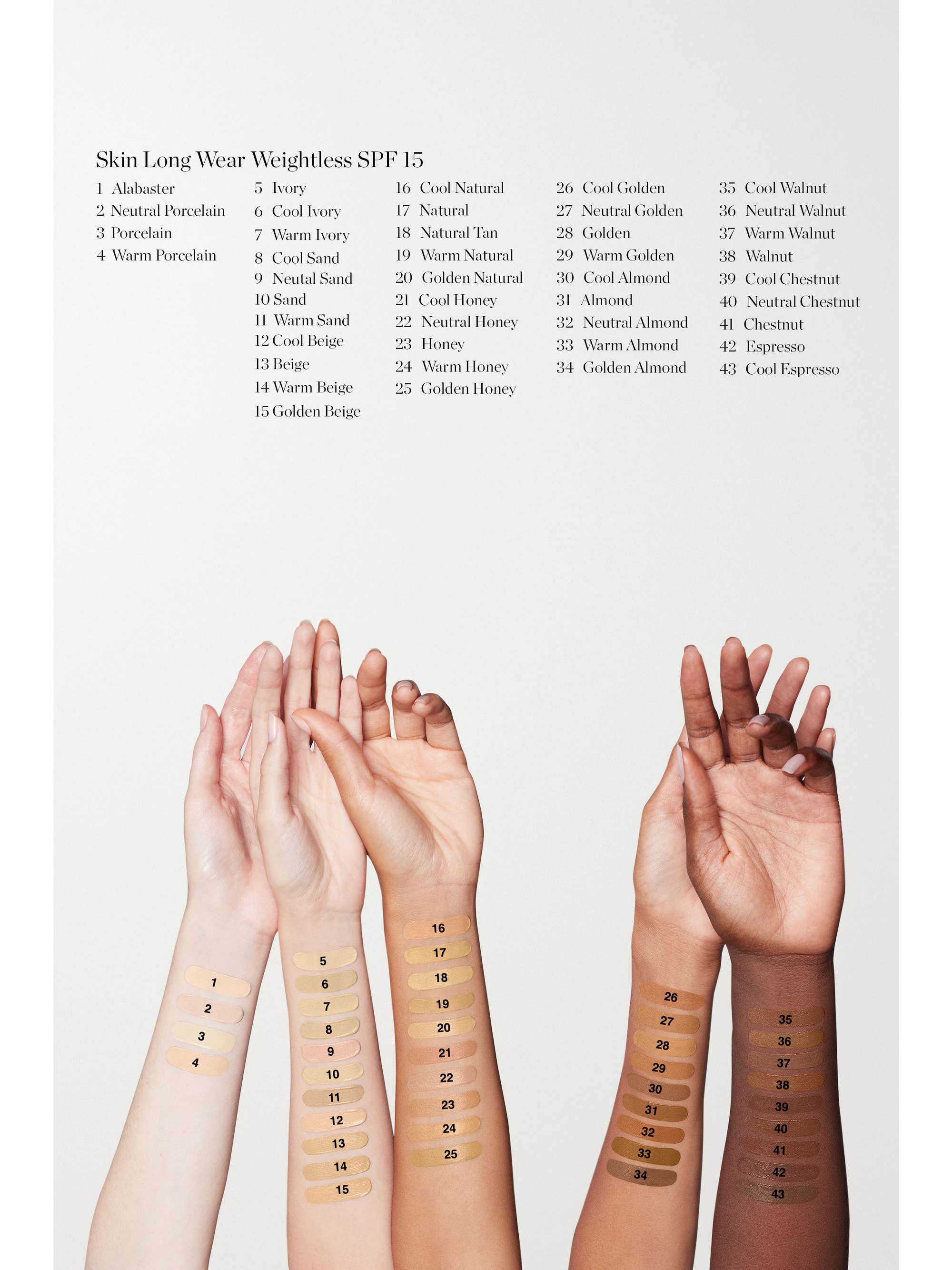 BOBBI BROWN Skin Long-Wear Weightless Foundation SPF15 - Cool Espresso N-043, 30ml