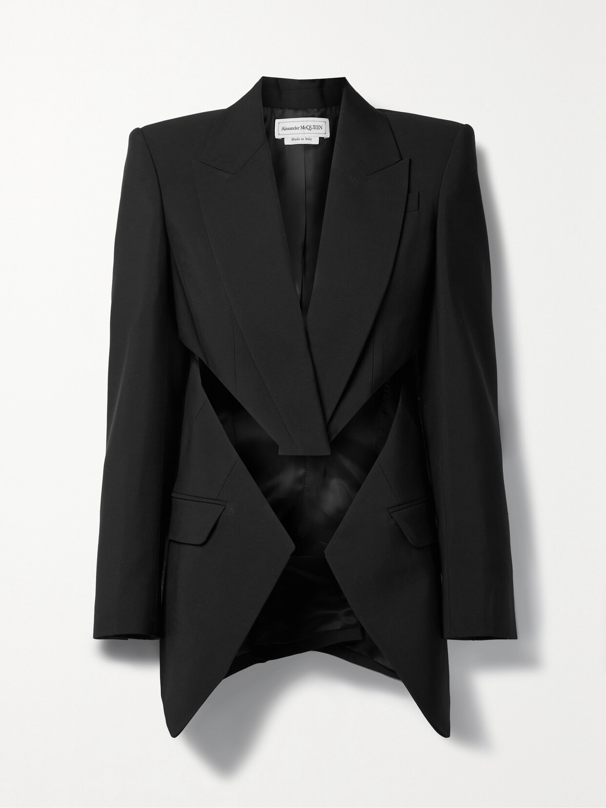 Alexander McQueen - Cutout Wool Blazer - Black