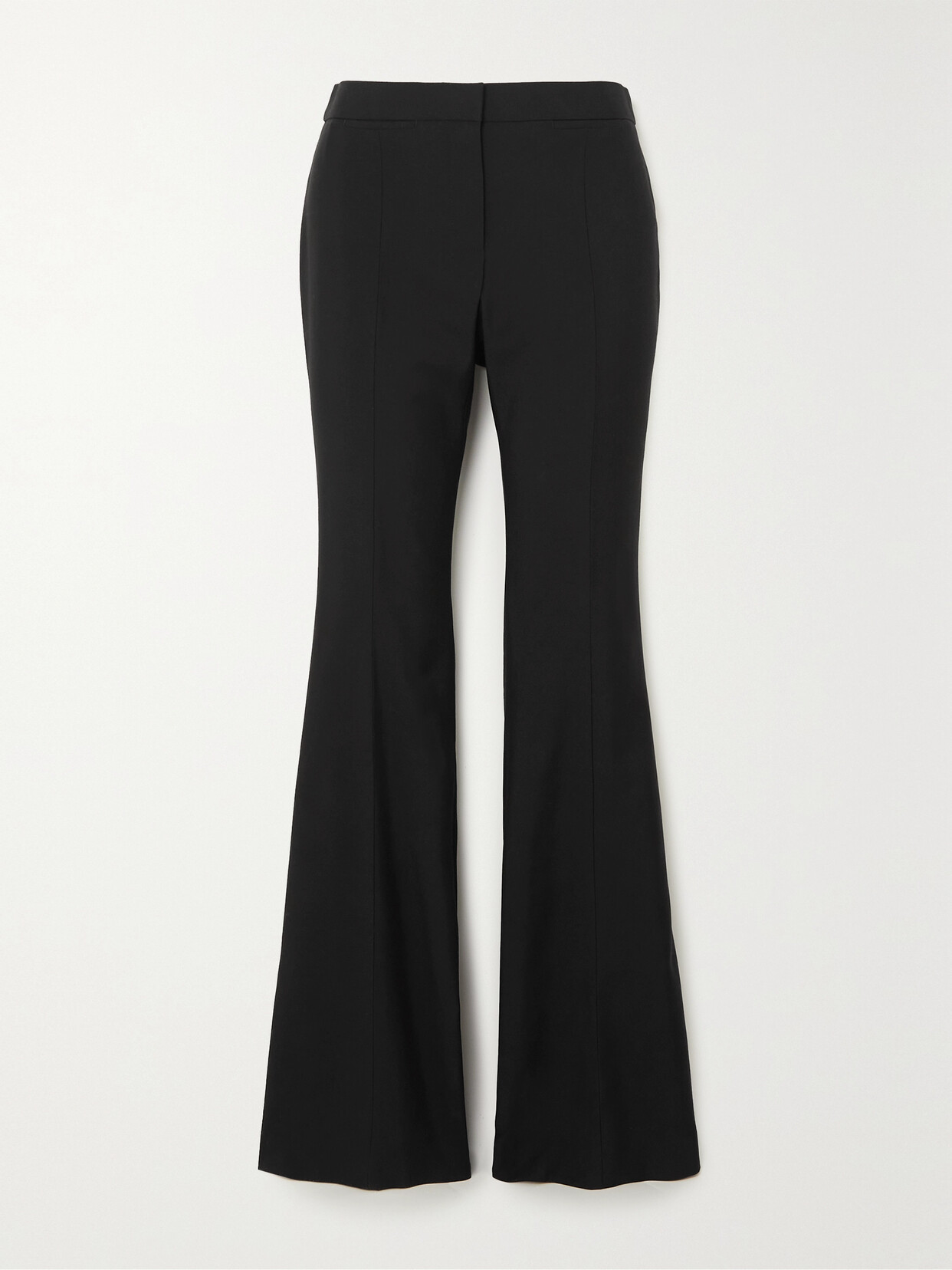 Alexander McQueen - Pleated Wool Flared Pants - Black