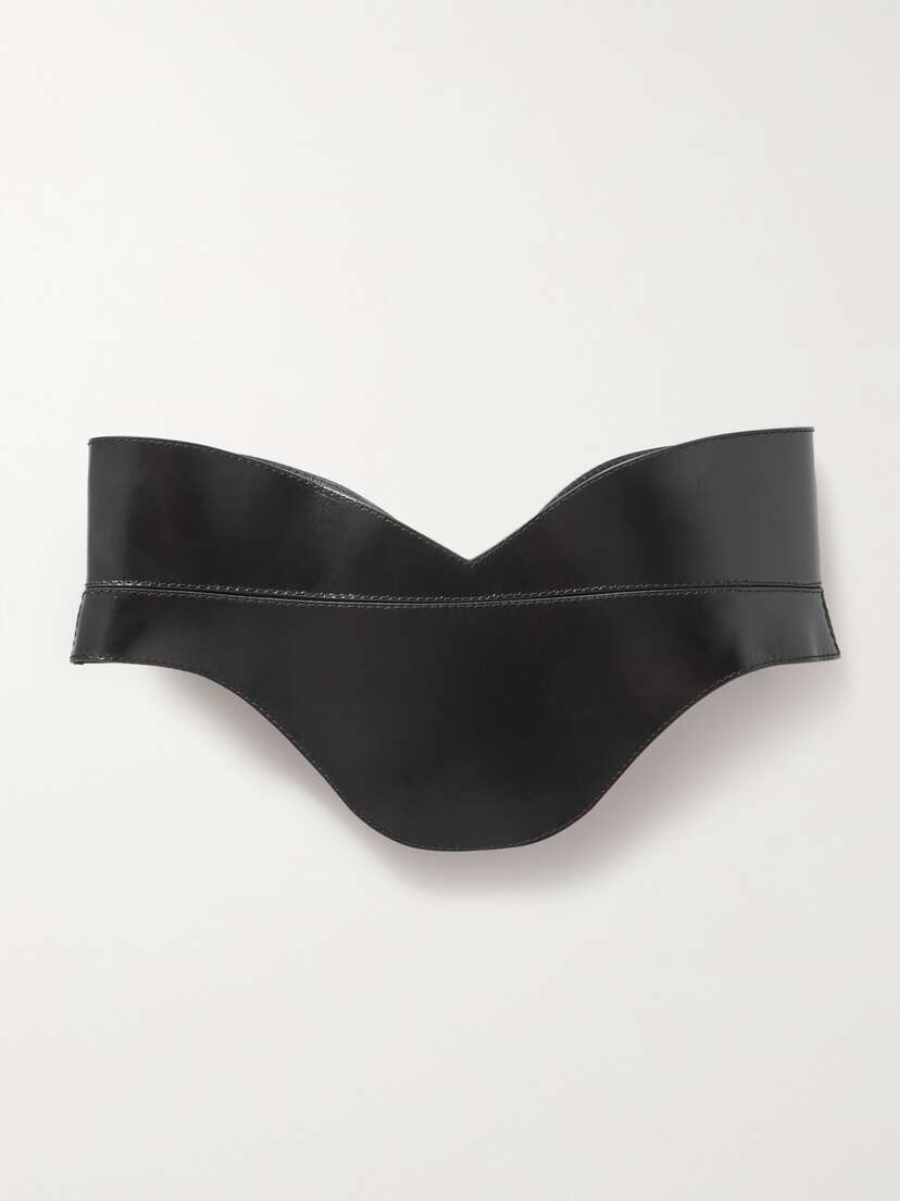 Alexander McQueen Glossed-leather Waist Belt