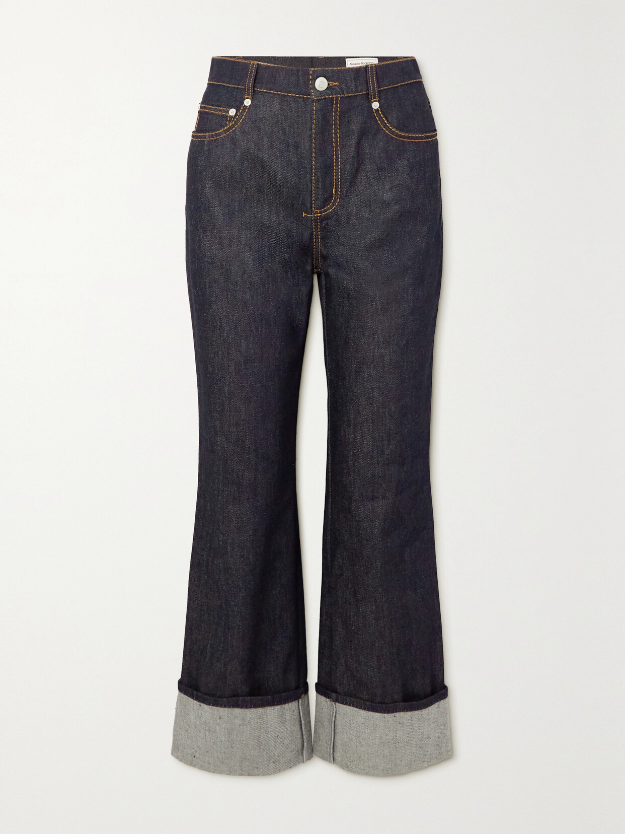 ALEXANDER MCQUEEN HIGH-RISE STRAIGHT-LEG ORGANIC JEANS