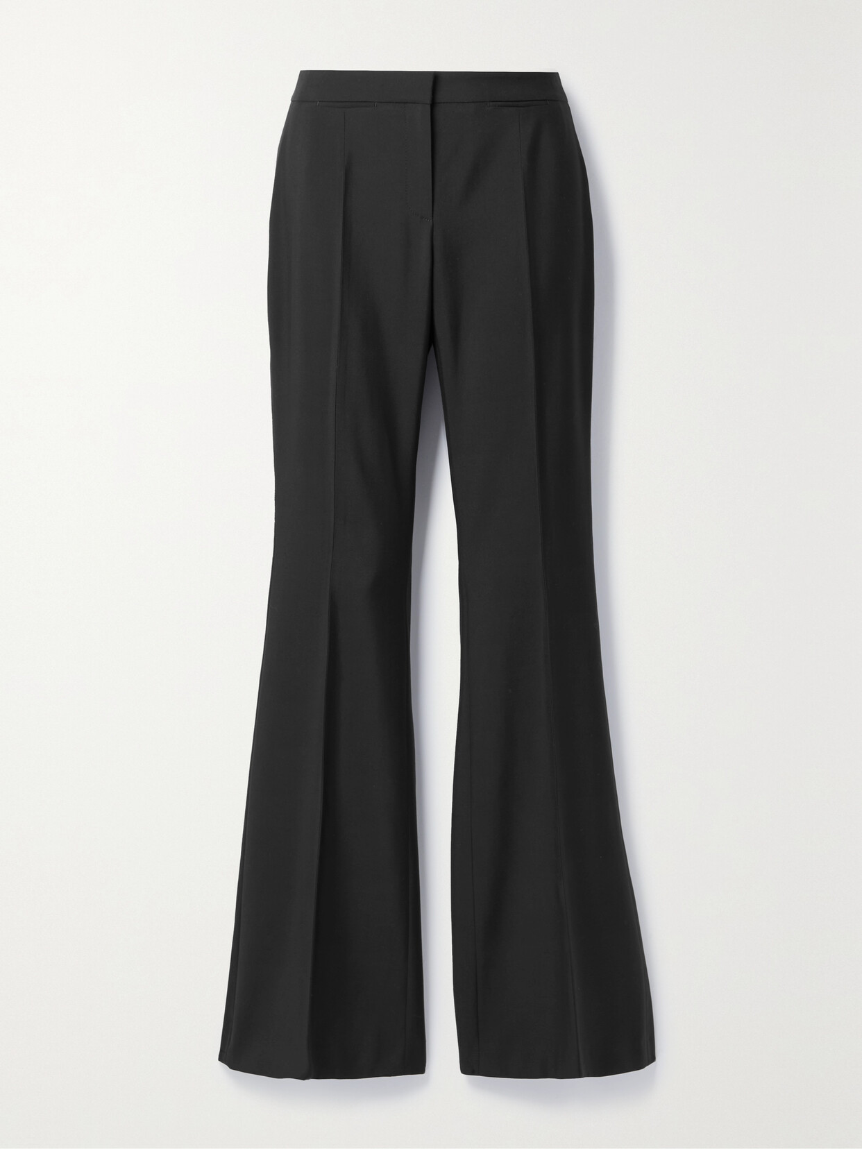 Alexander McQueen - Satin-trimmed Wool-crepe Straight-leg Pants - Black