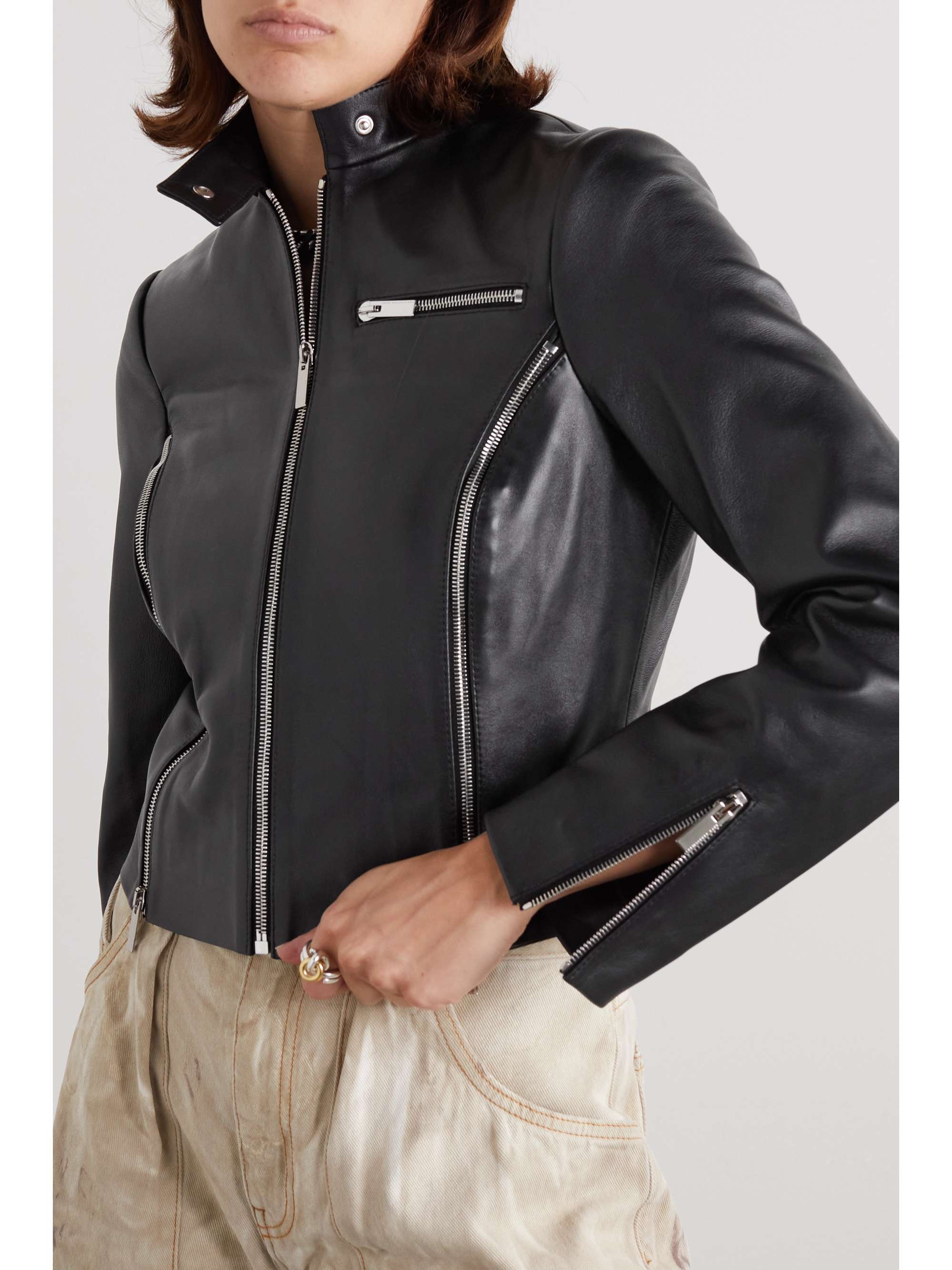 CHRISTOPHER KANE Leather biker jacket | NET-A-PORTER