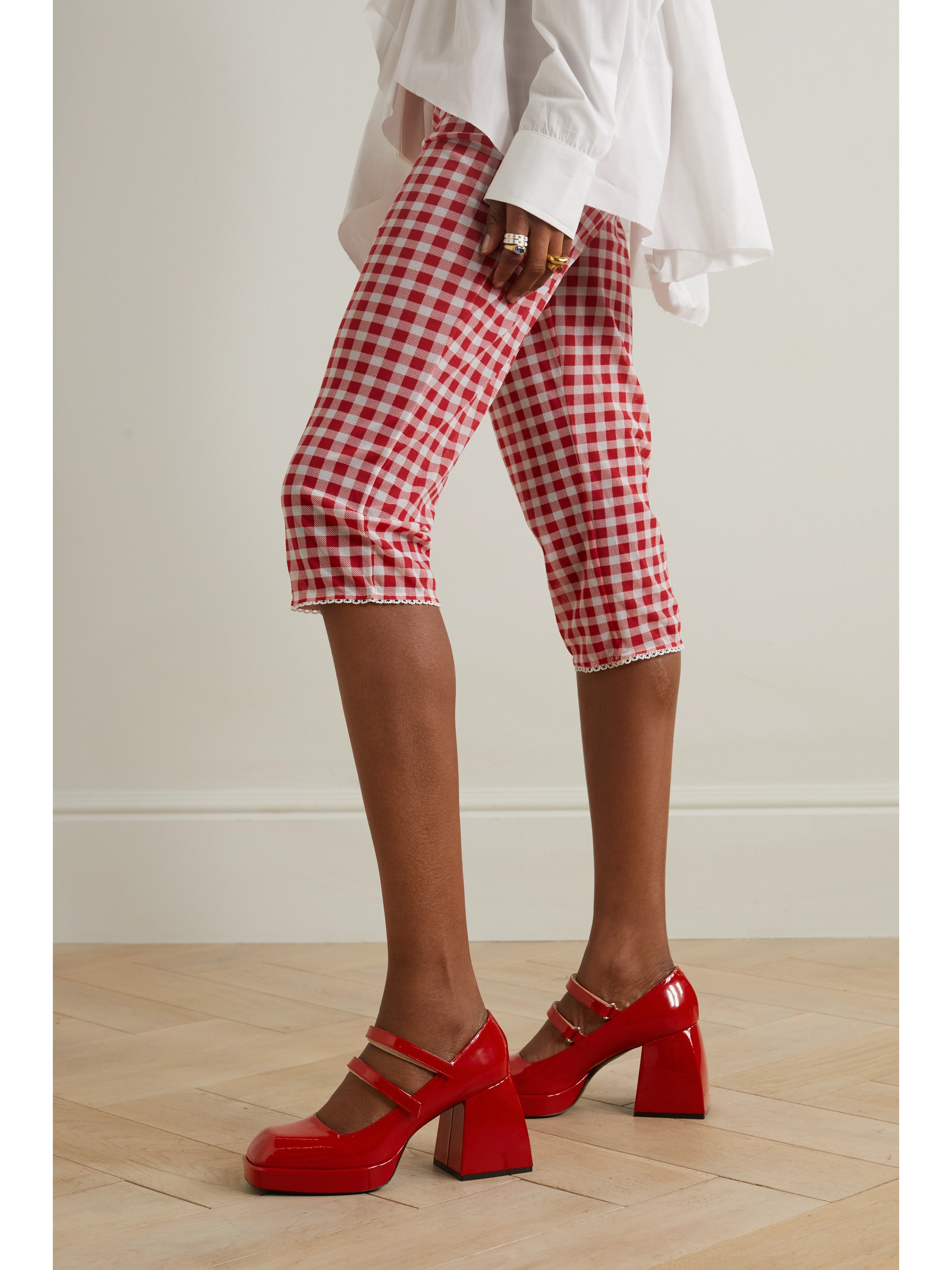 NODALETO Bulla Babies patent-leather platform Mary Jane pumps thumbnail