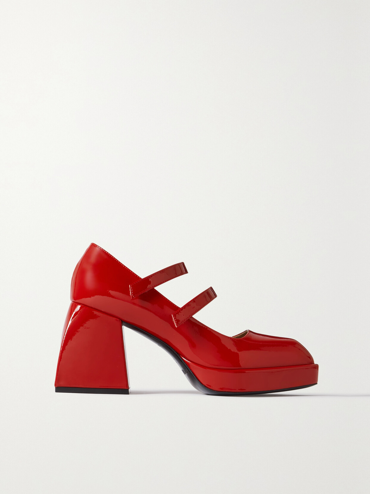 NODALETO - Bulla Babies Patent-leather Platform Mary Jane Pumps - Red