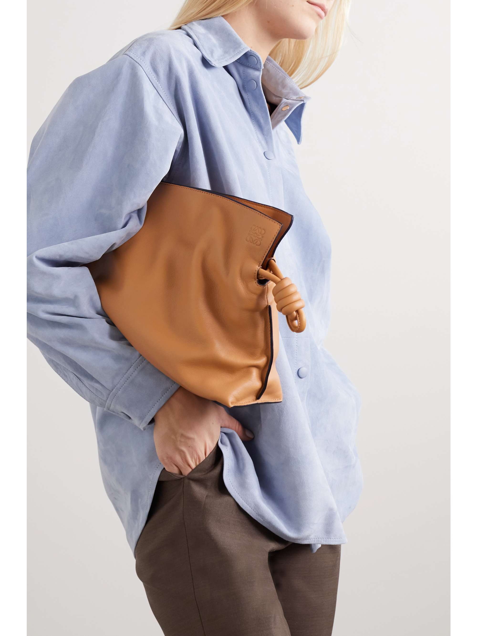 LOEWE Flamenco leather clutch
