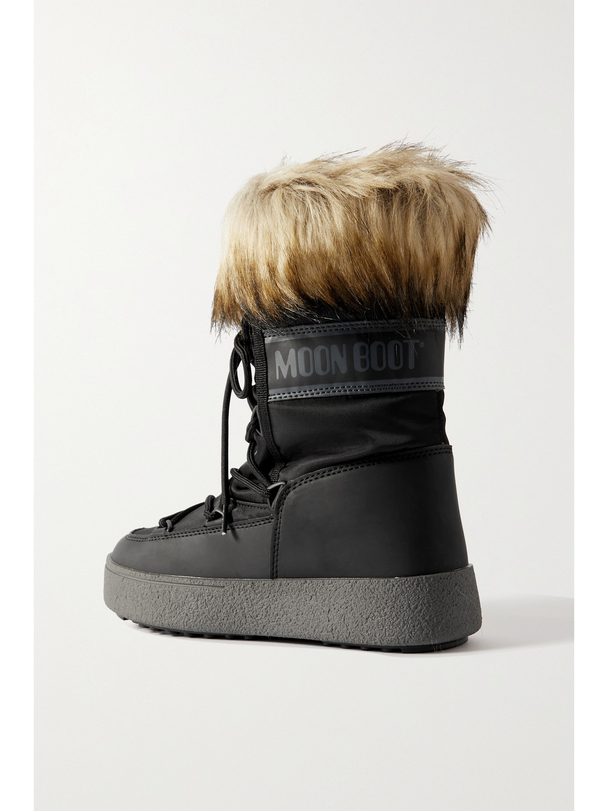 Ltrack Monaco Faux Fur-Trimmed Shell And Faux Leather Snow Boots
