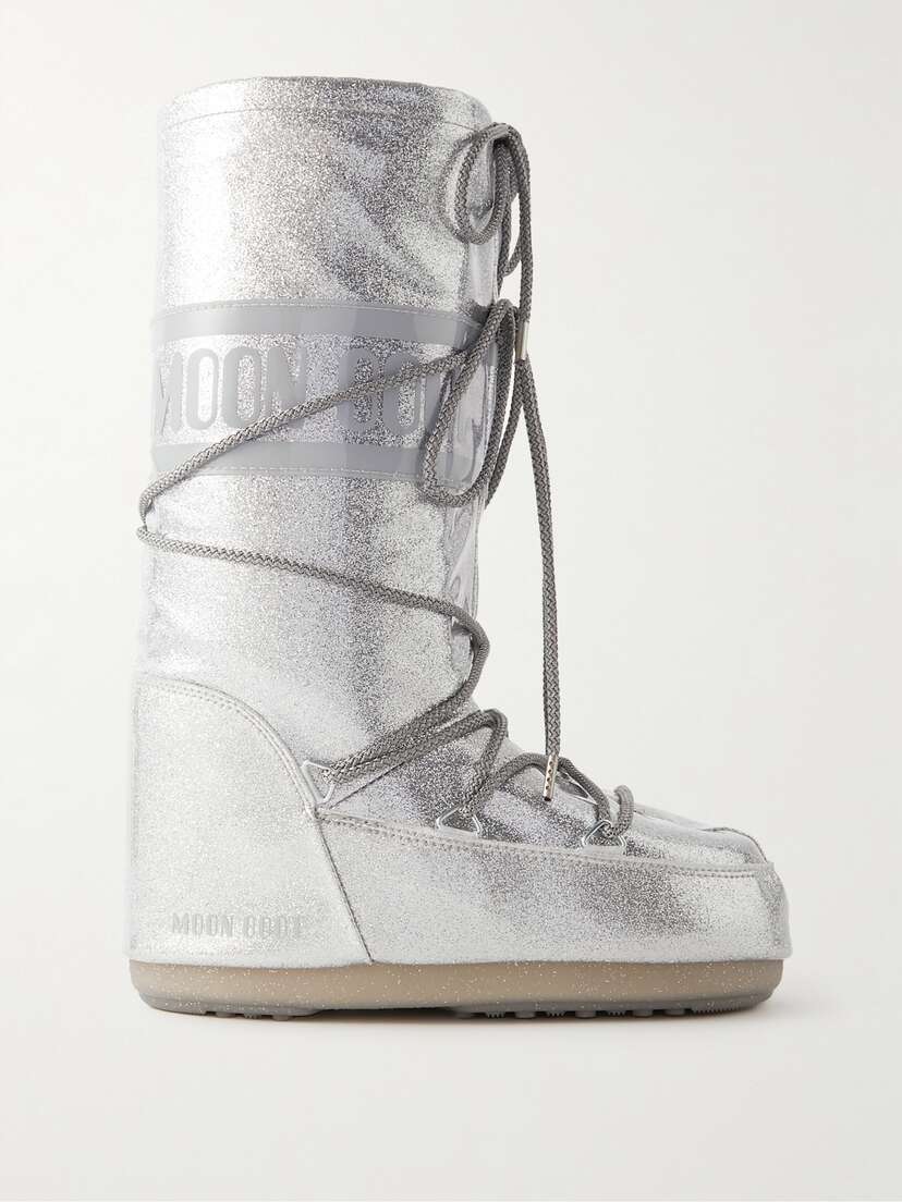 Moon Boot Icon Glitter Coated-shell Knee Boots