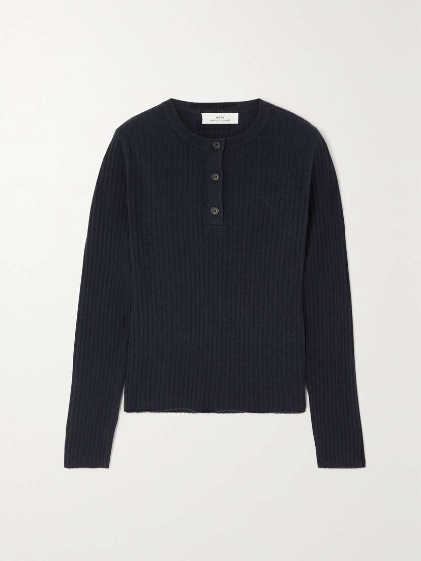 Arch4 + Net Sustain Noa Ribbed Cashmere Top - x large