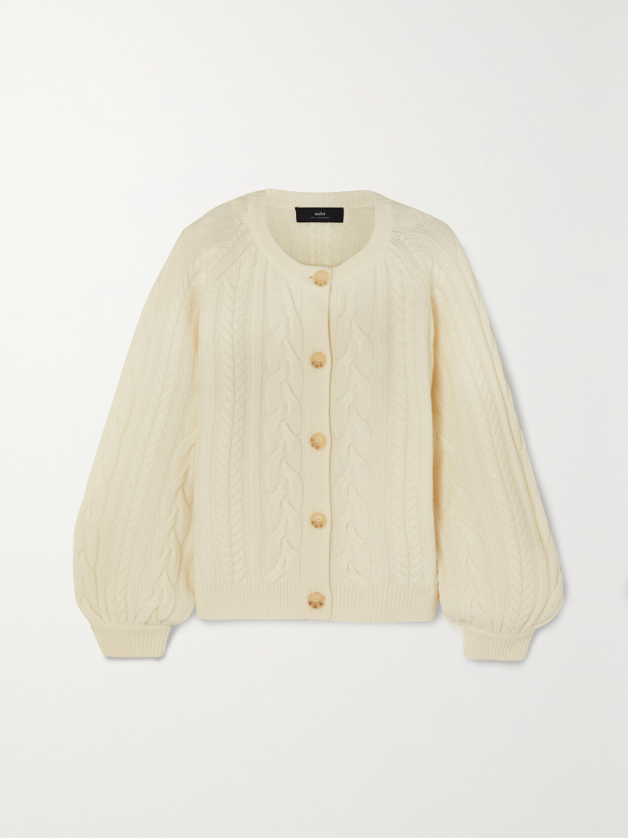 Arch4 - Millbrook Cable-knit Cashmere Cardigan - Ivory