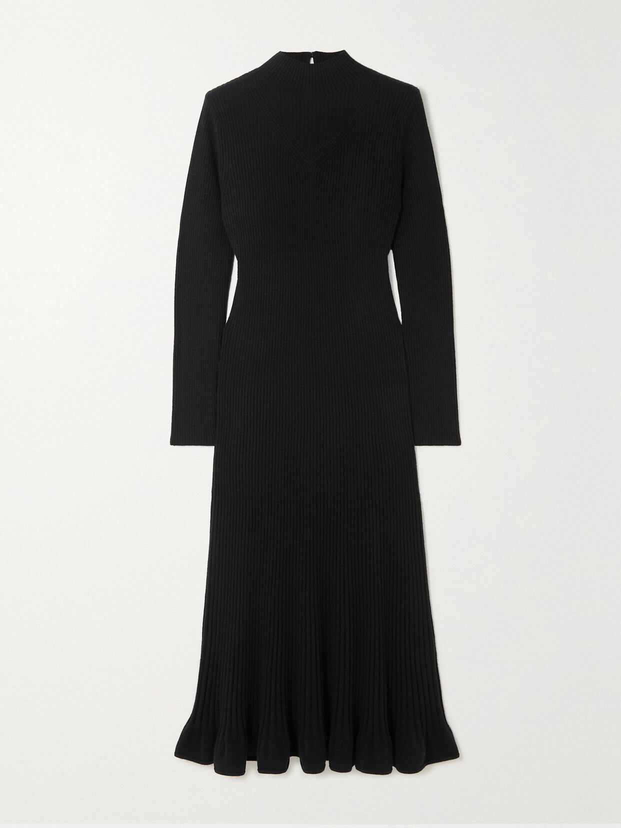 Arch4 - + Net Sustain Southvale Ribbed Cashmere Midi Dress - Black