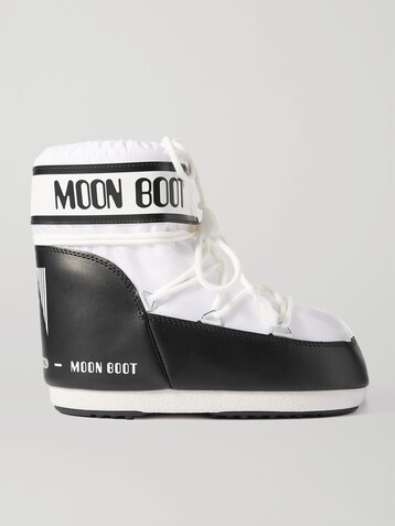 MOON BOOT Icon Low shell and faux leather snow boots